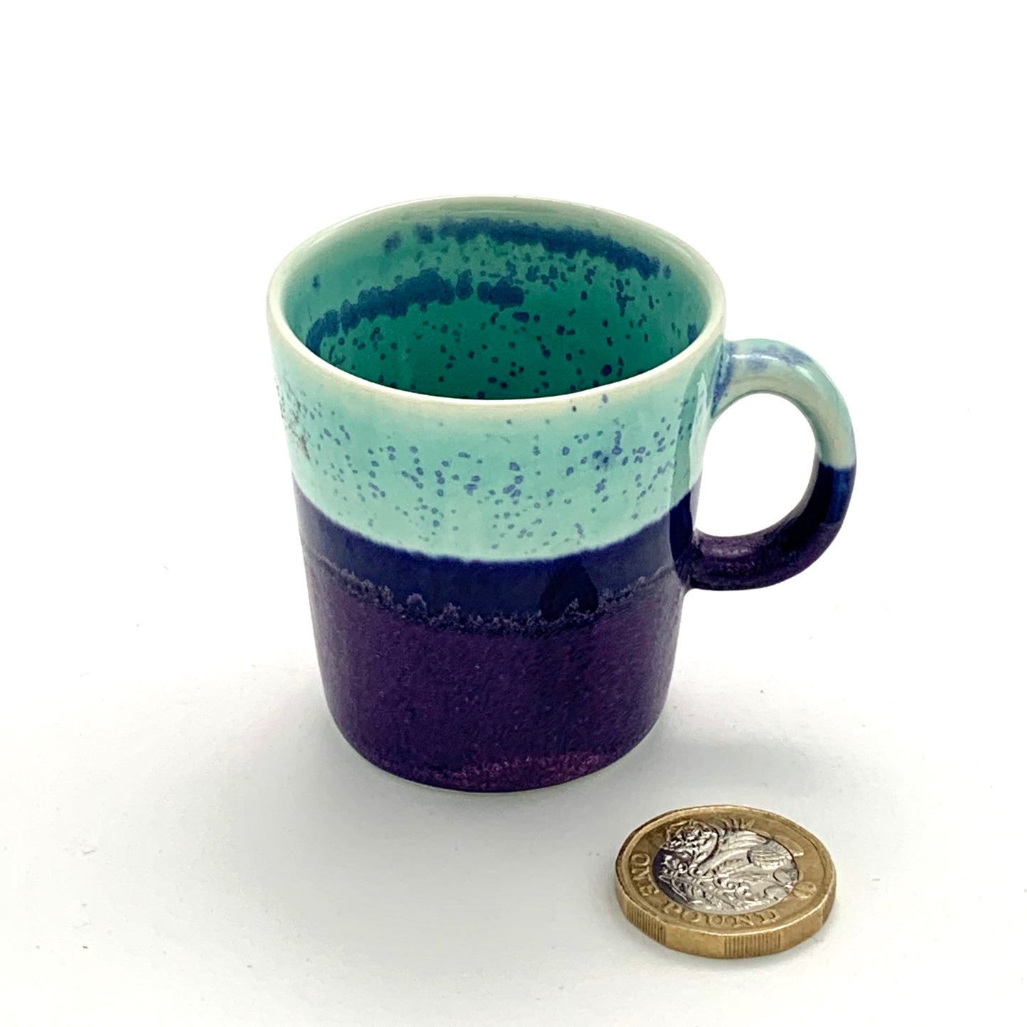Blue and Turquoise Single Espresso Cup