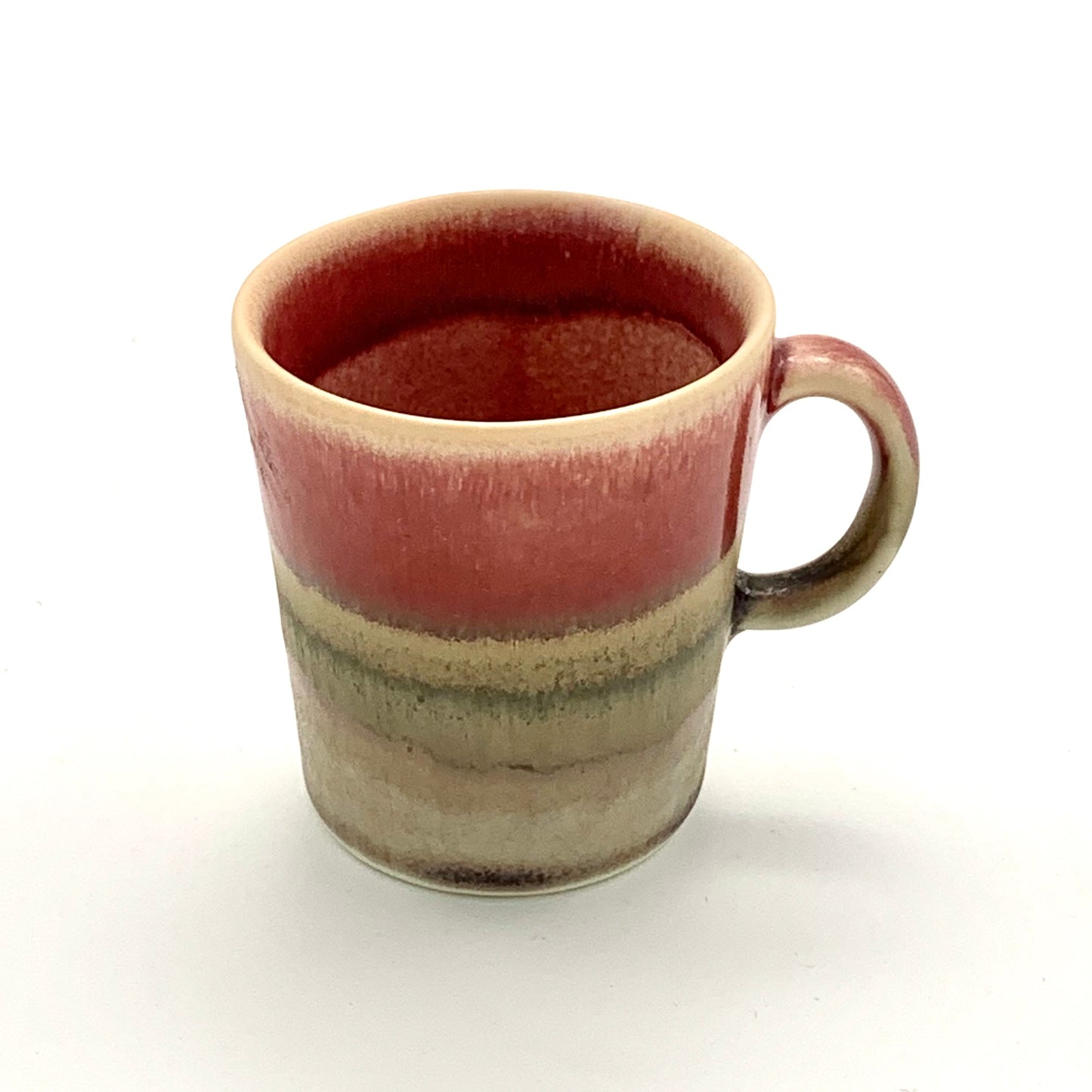 Moss Green and Pink Single Espresso Cup