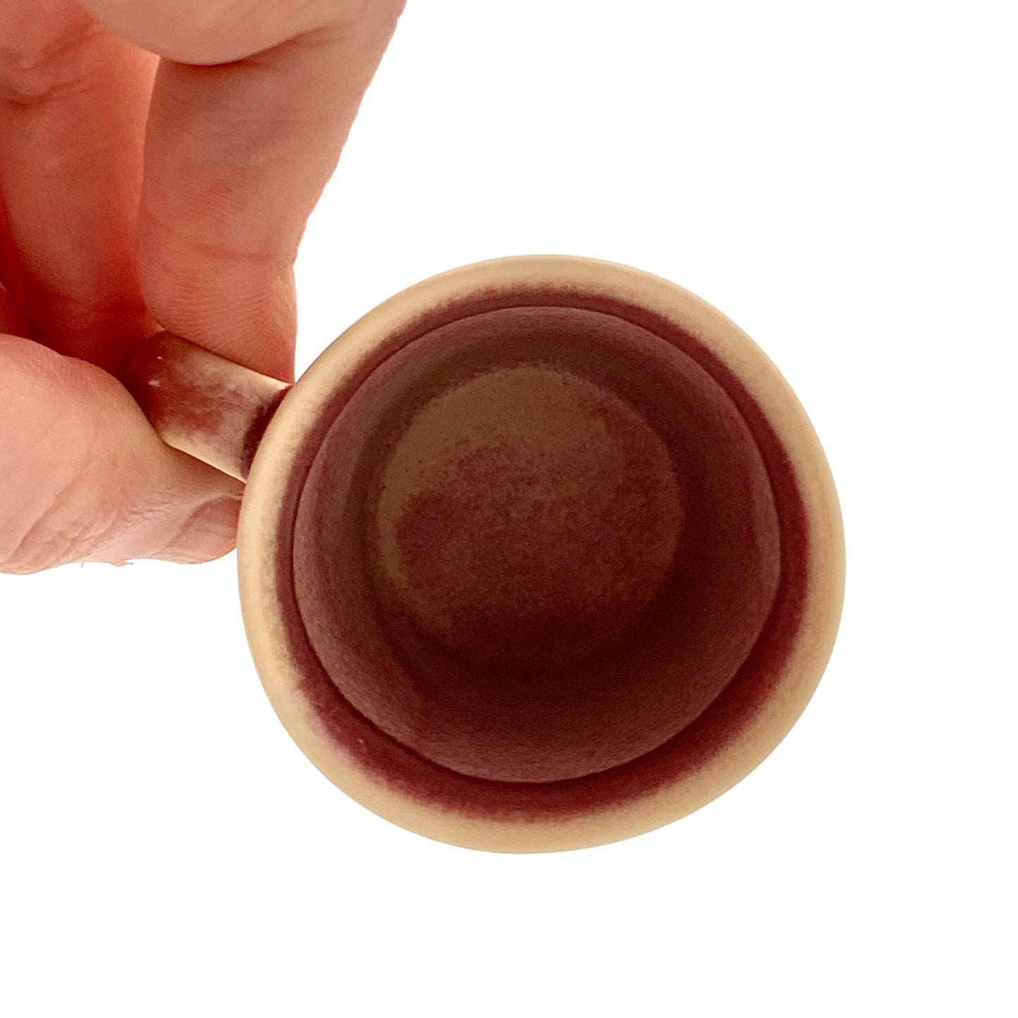 Moss Green and Pink Single Espresso Cup