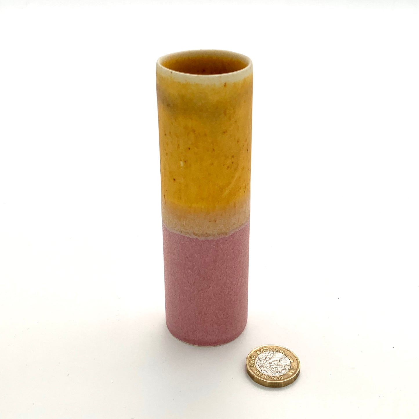 Yellow and Pink Bud Vase