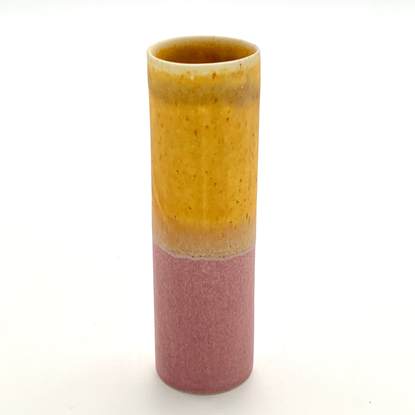 Yellow and Pink Bud Vase
