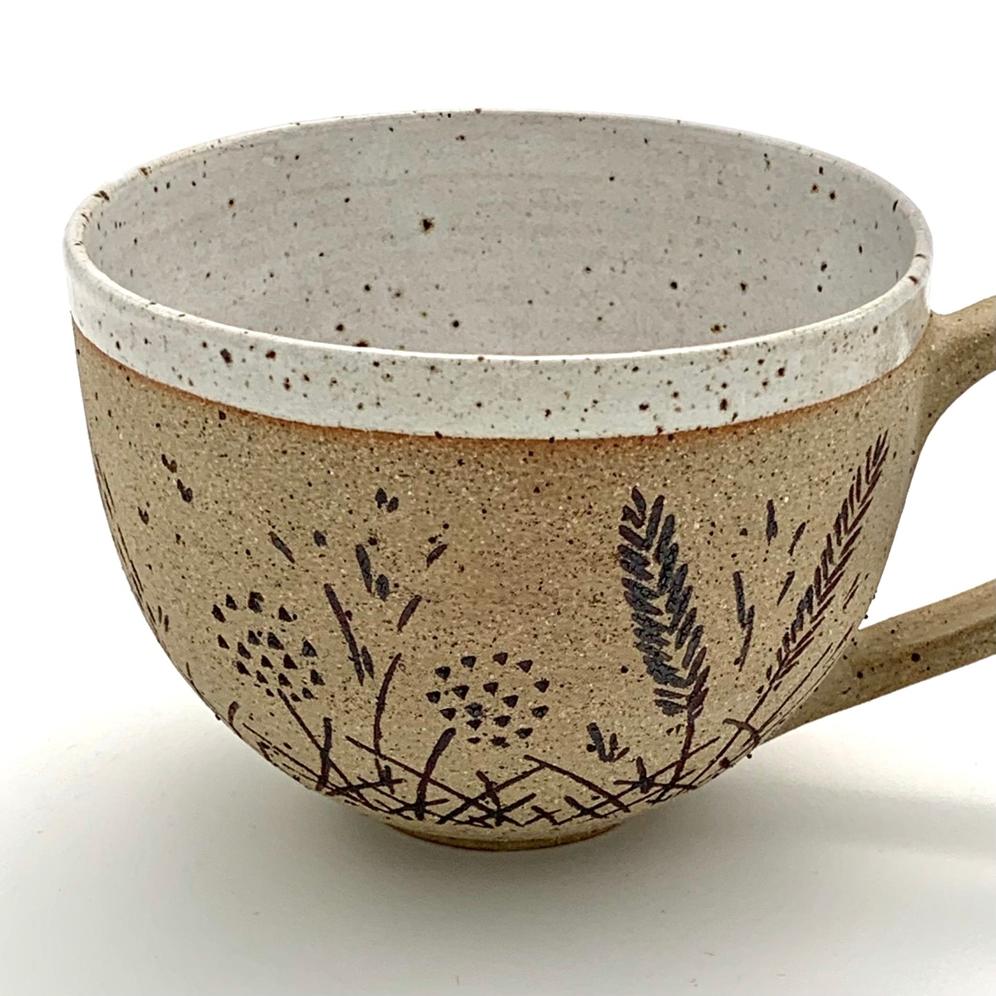 Natural Maroon Meadow Mug