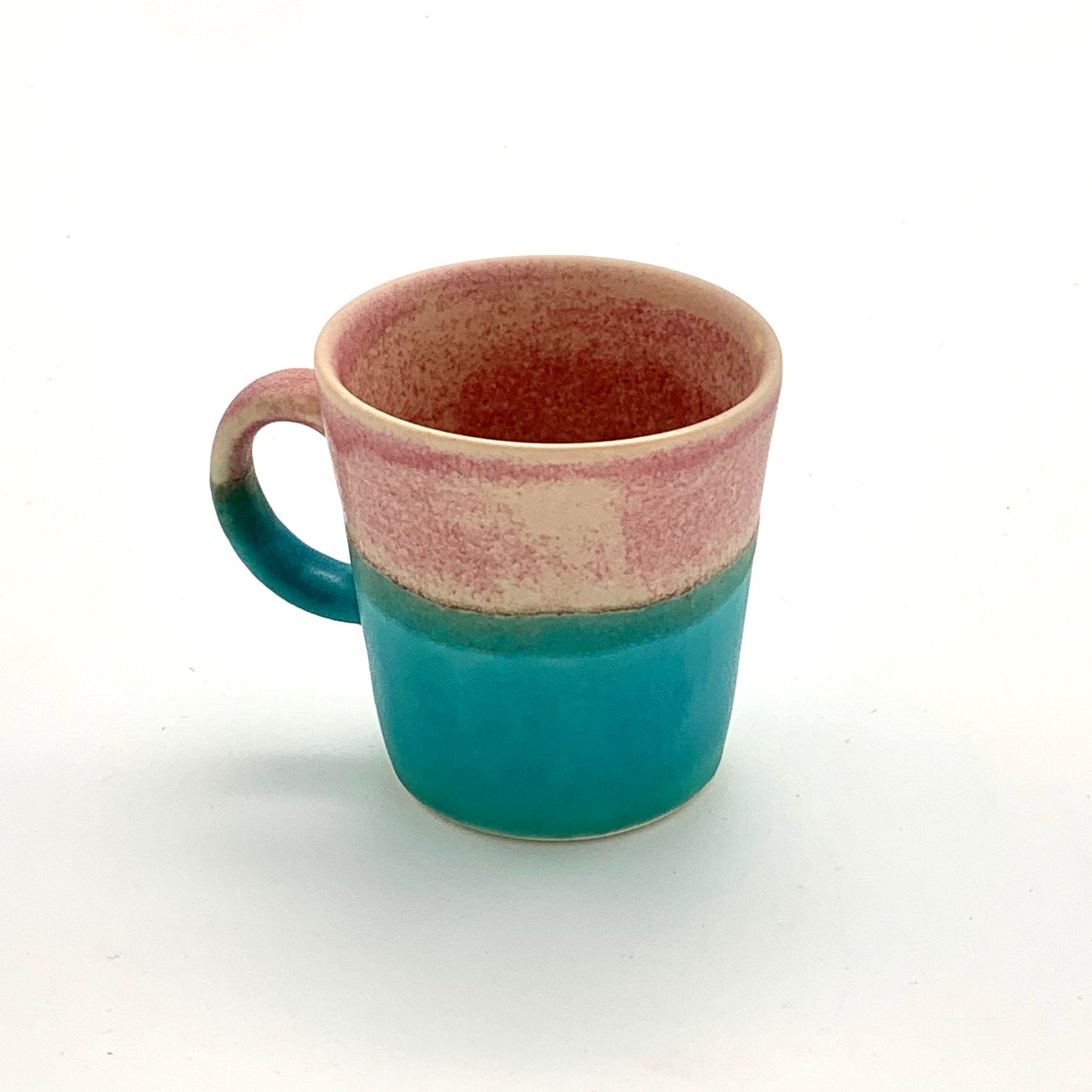 Pink and Turquoise Single Espresso Cup