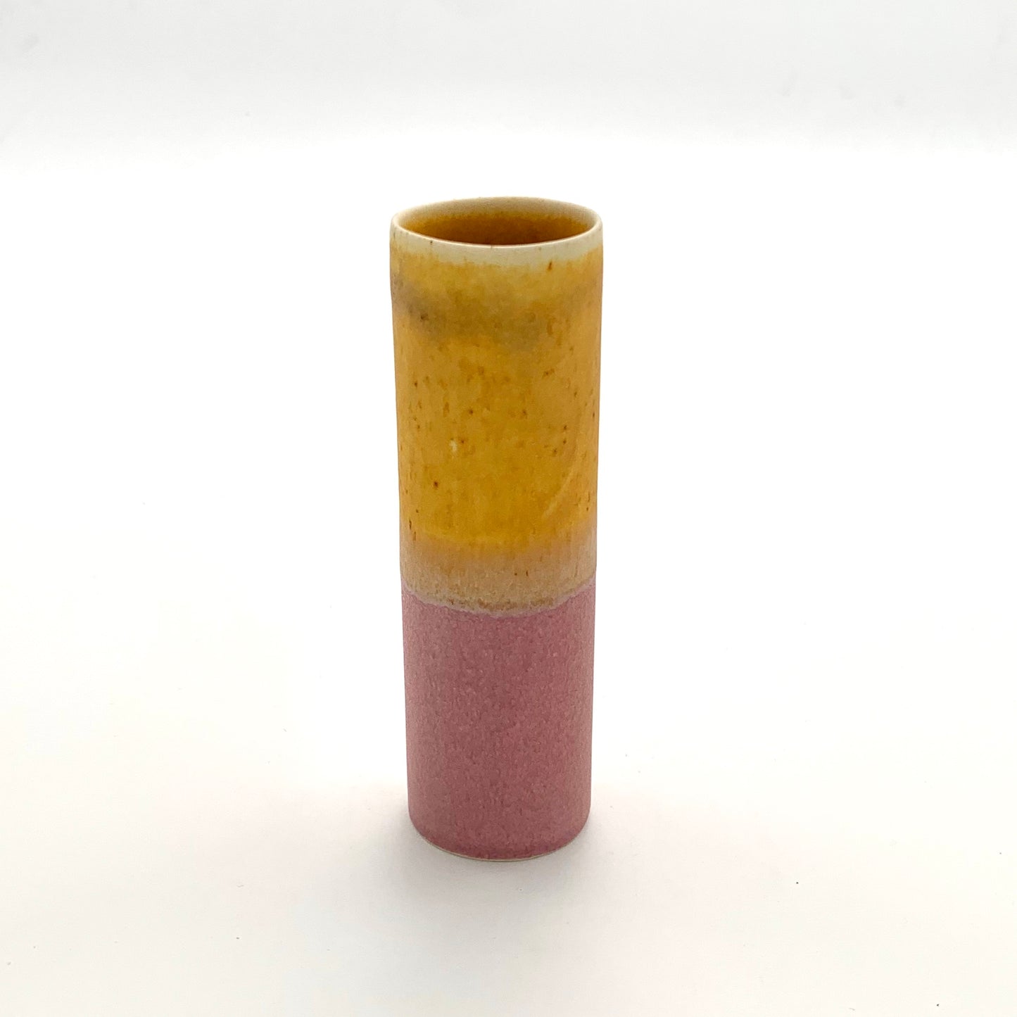 Yellow and Pink Bud Vase