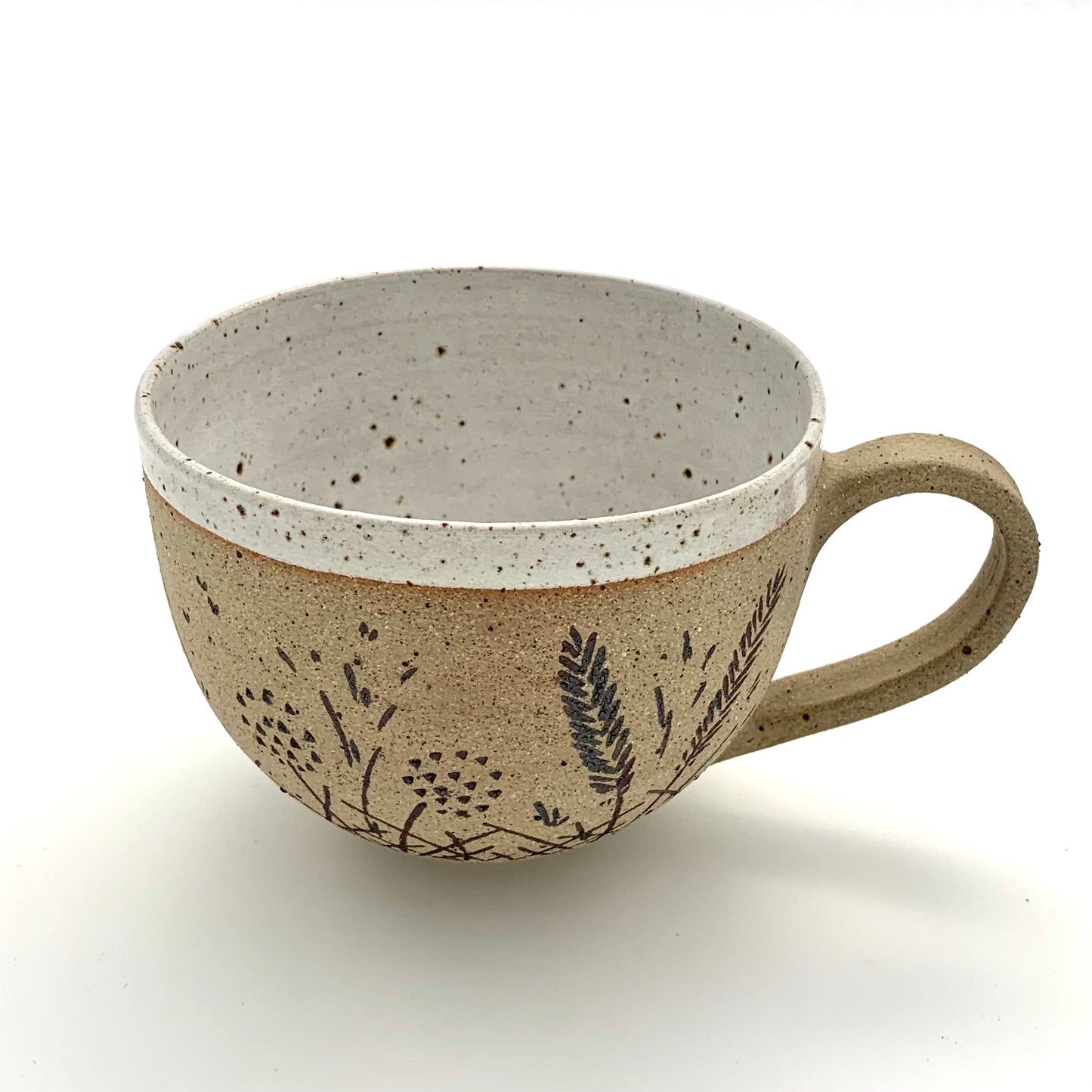 Natural Maroon Meadow Mug