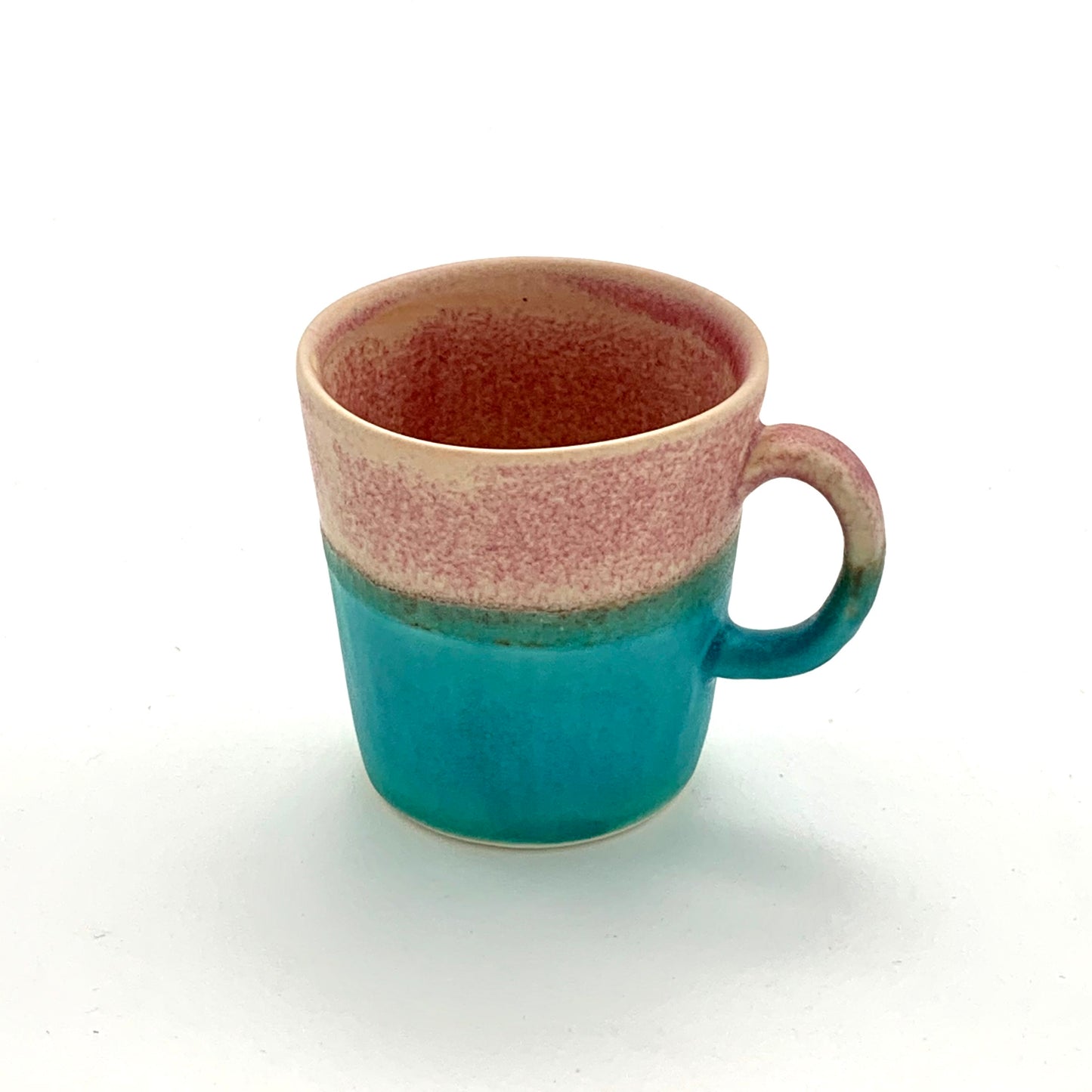 Pink and Turquoise Single Espresso Cup