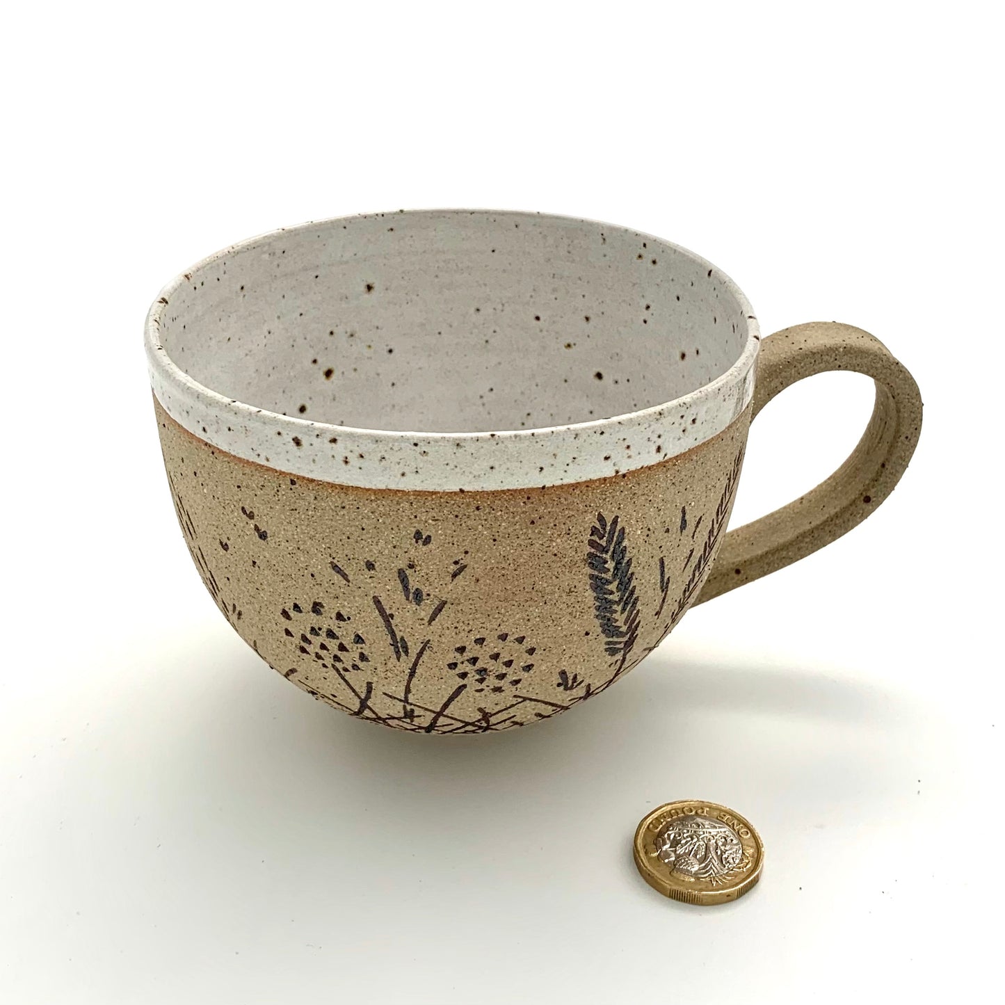 Natural Maroon Meadow Mug