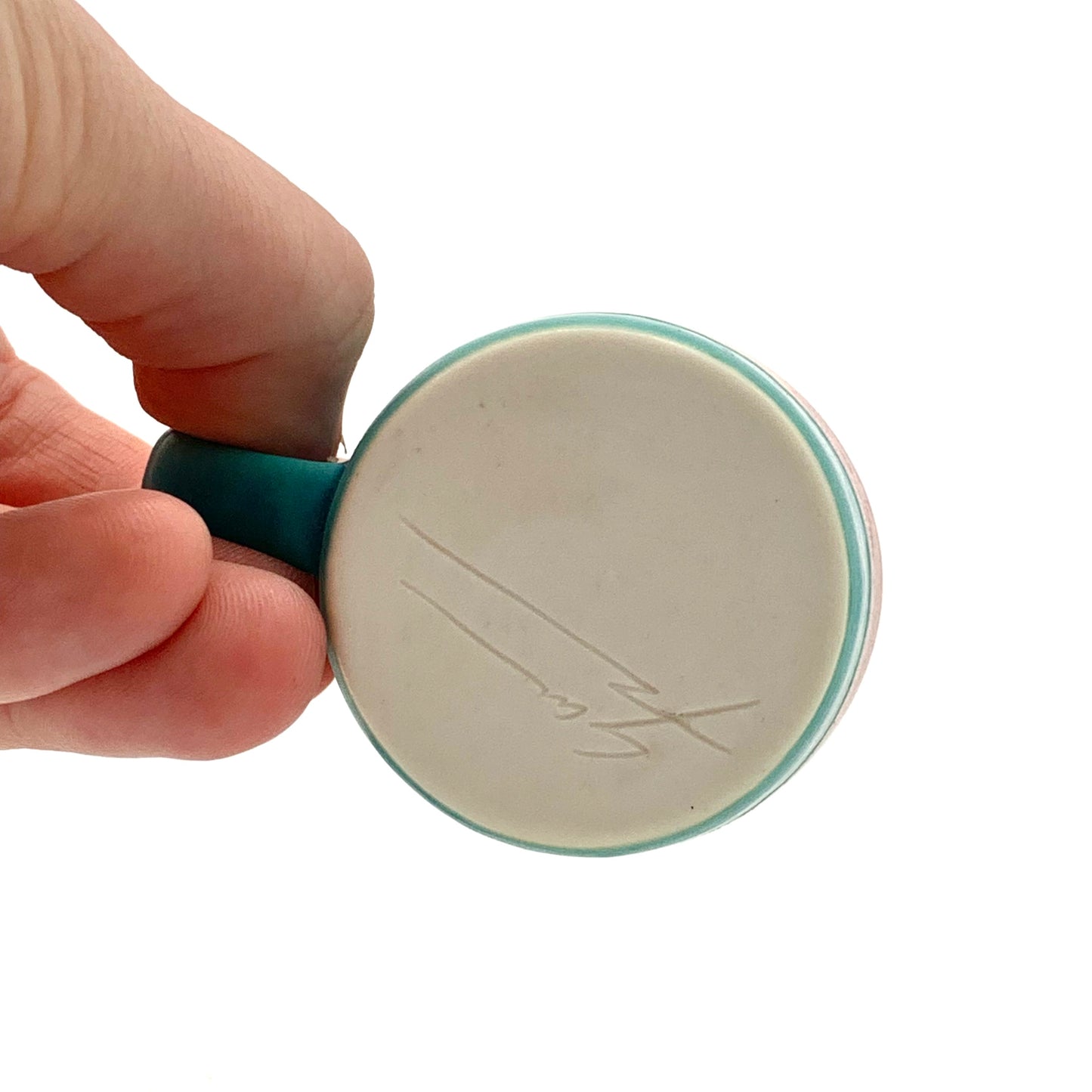 Pink and Turquoise Single Espresso Cup