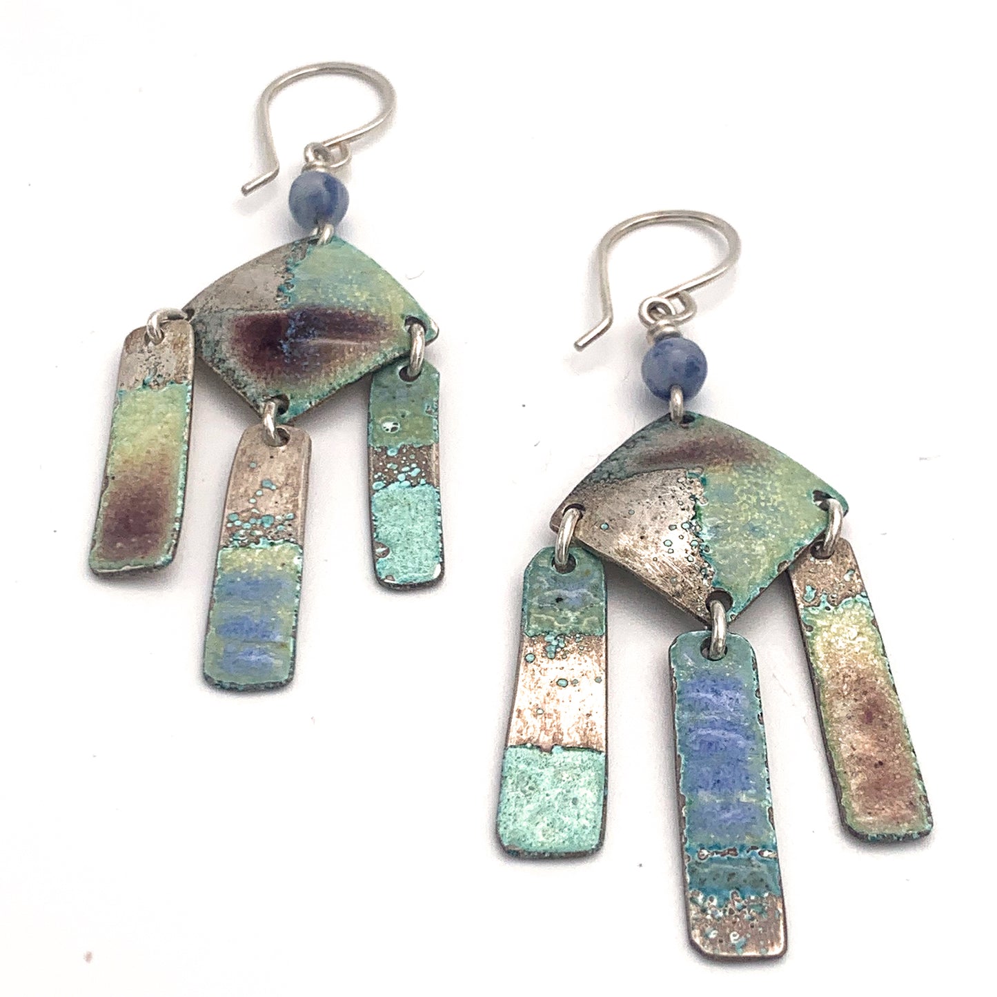 Enamelled Pastel Shades Earrings