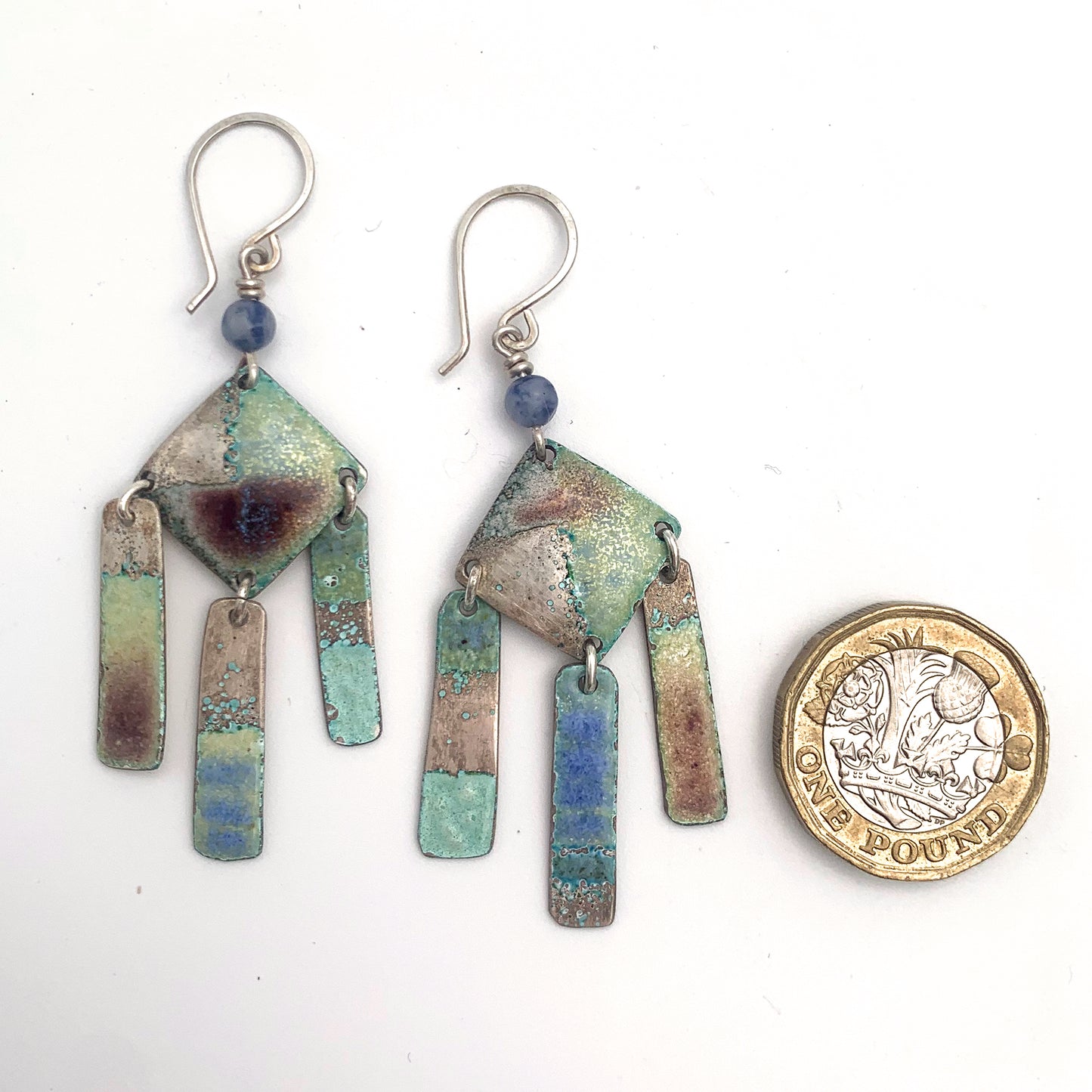 Enamelled Pastel Shades Earrings
