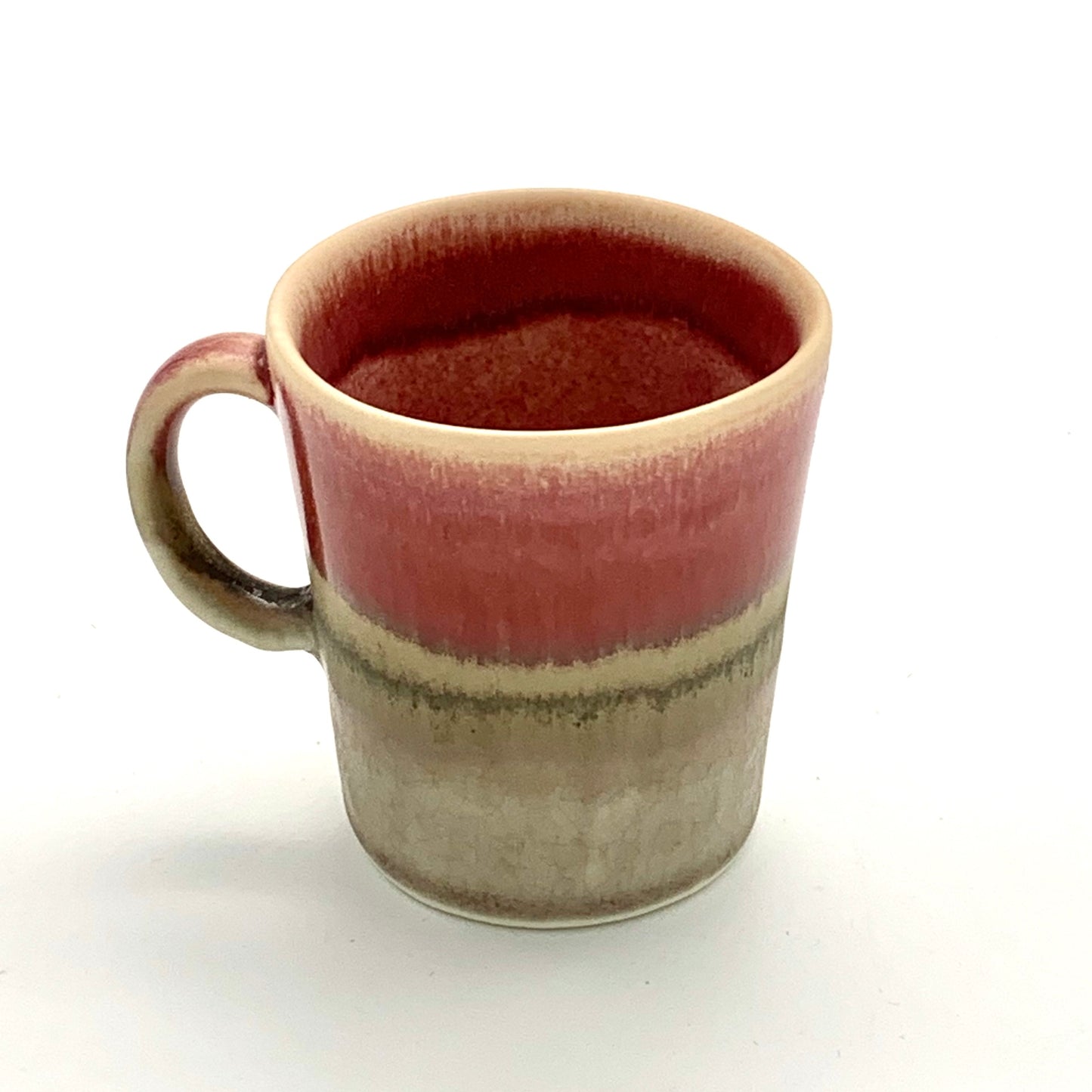 Moss Green and Pink Single Espresso Cup