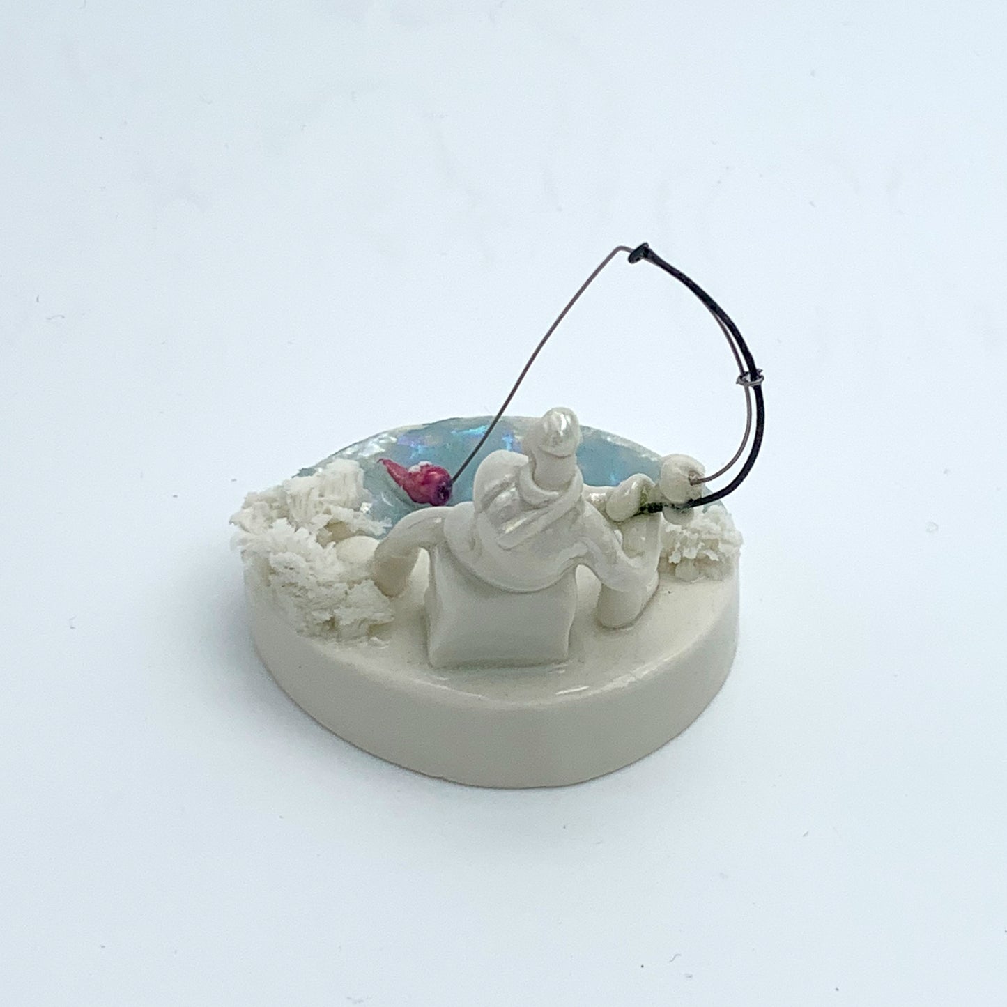 Porcelain Fishing Miniature