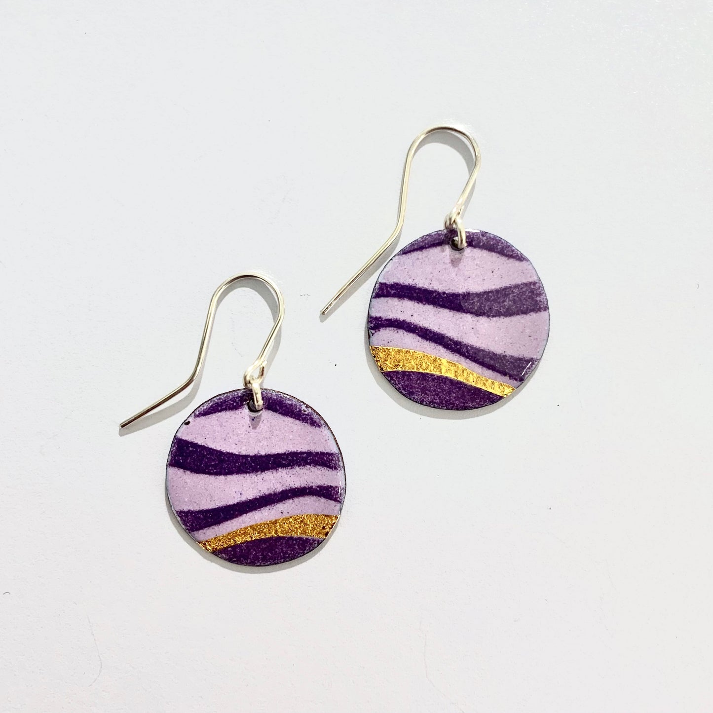 Purple Wave Earrings