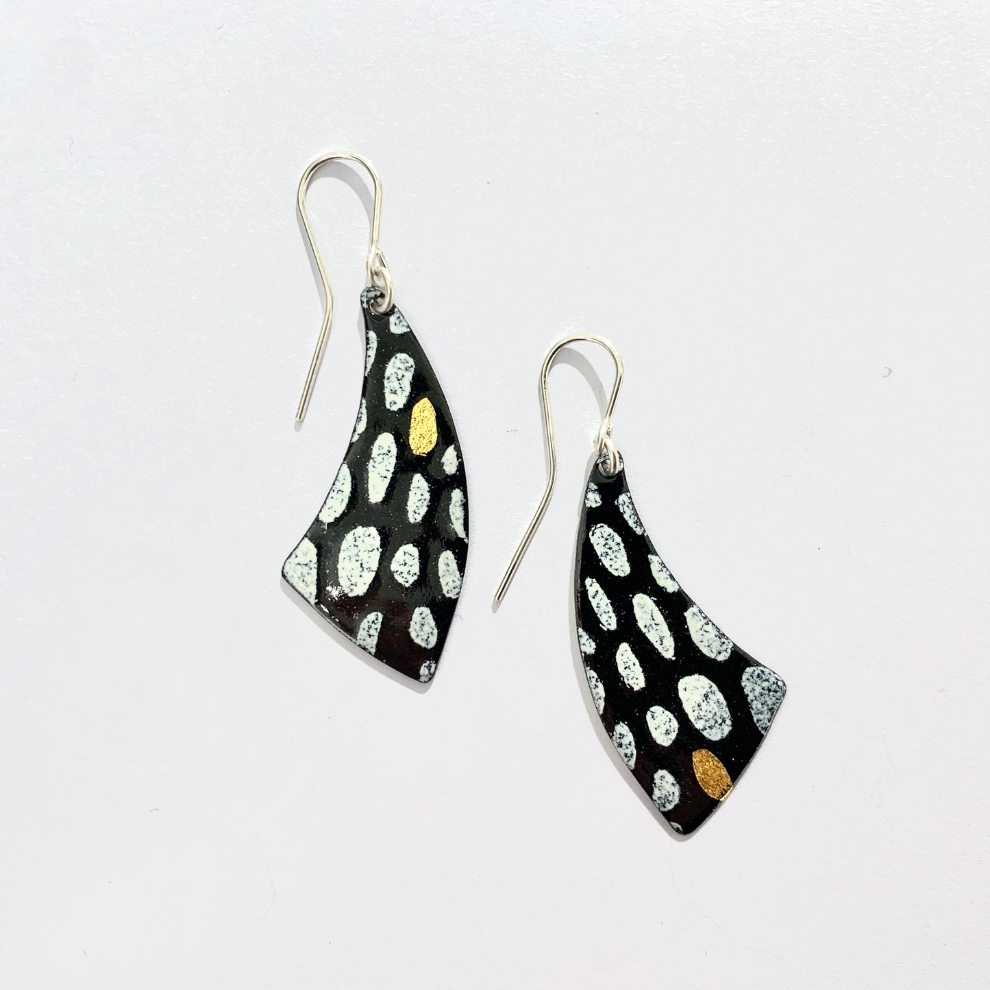 Black and White Dot Earrings