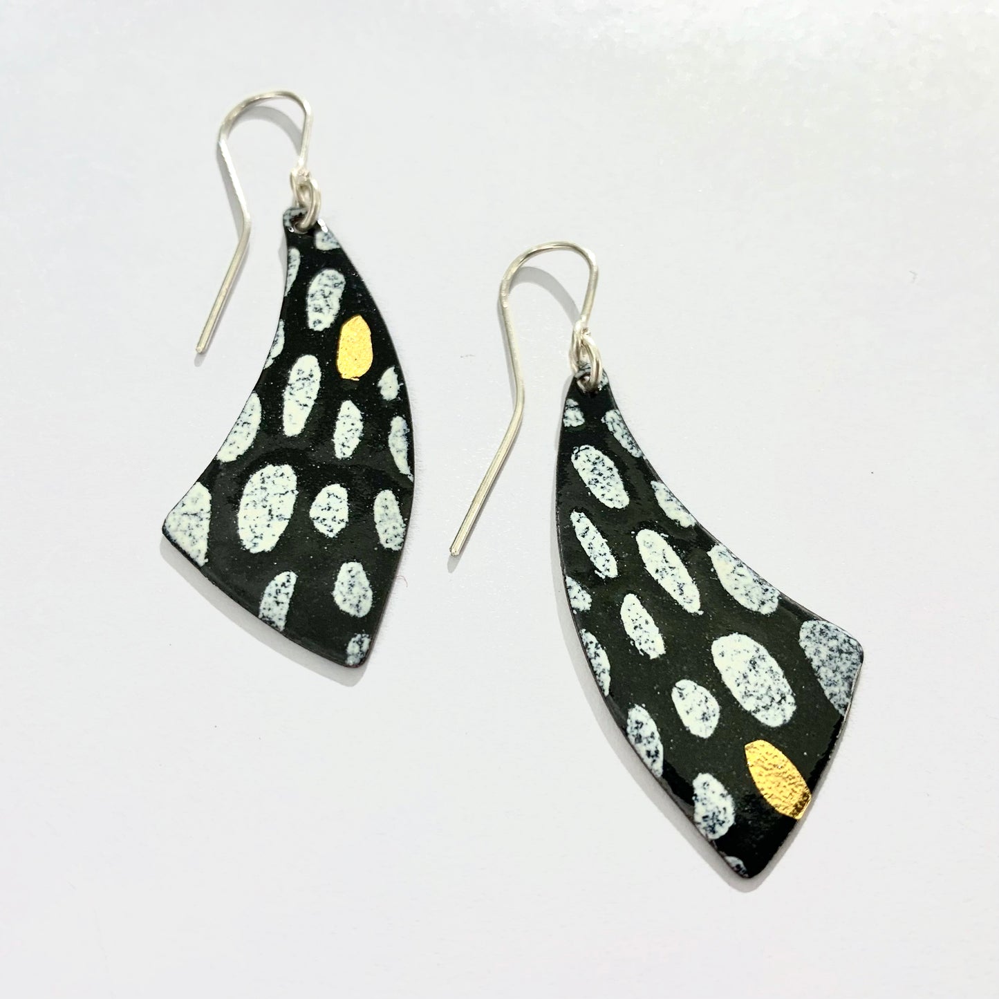 Black and White Dot Earrings