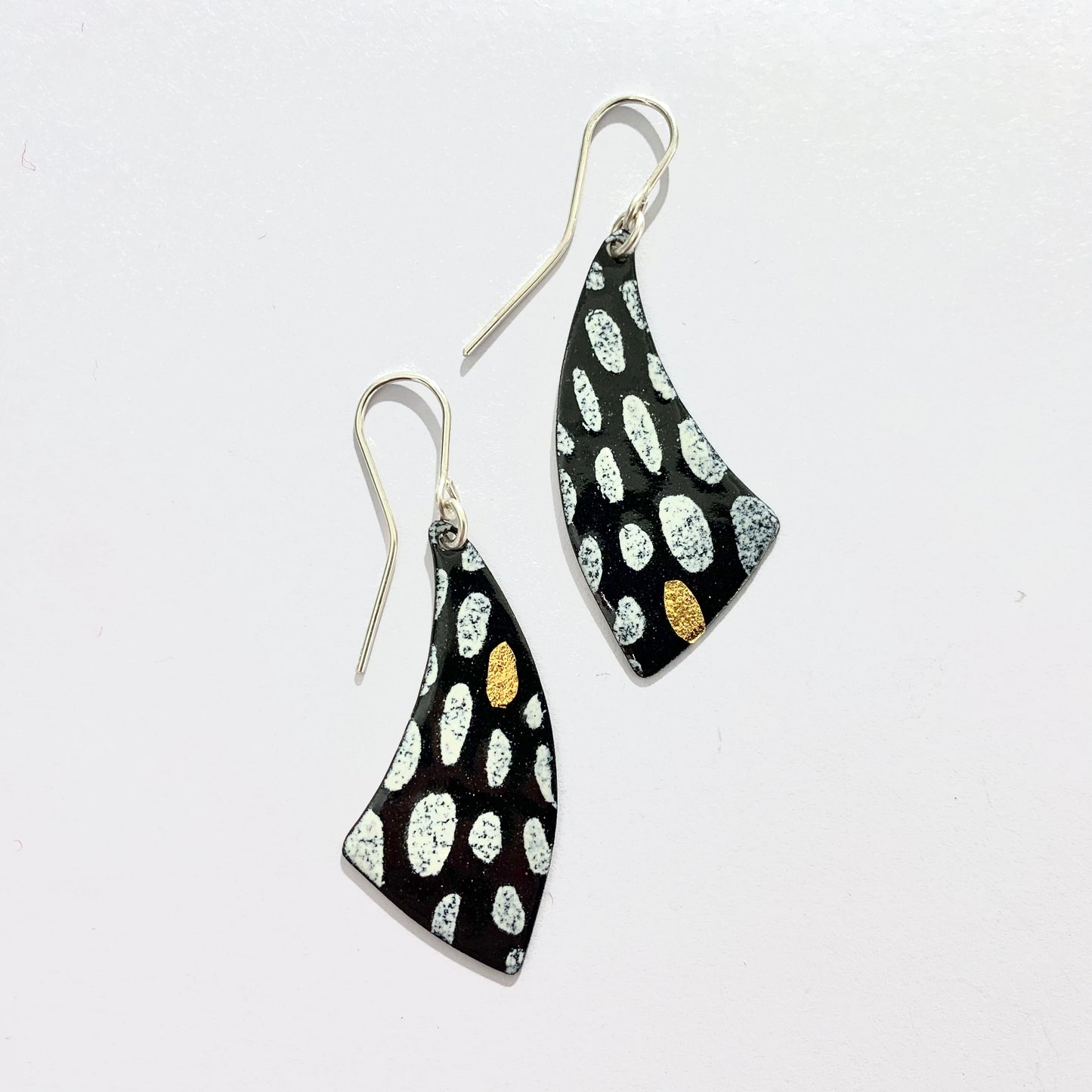 Black and White Dot Earrings