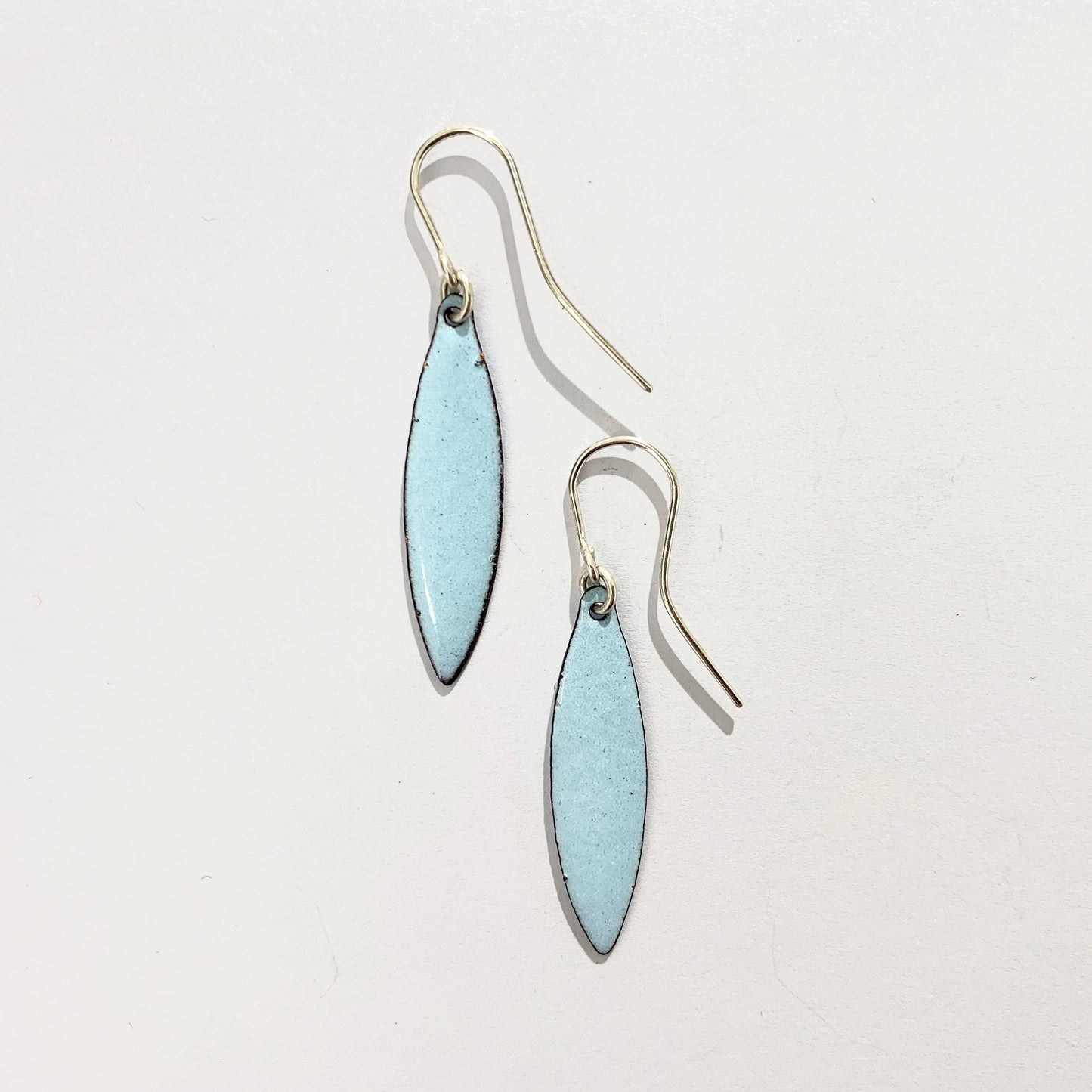 Blue Leaf Earrings