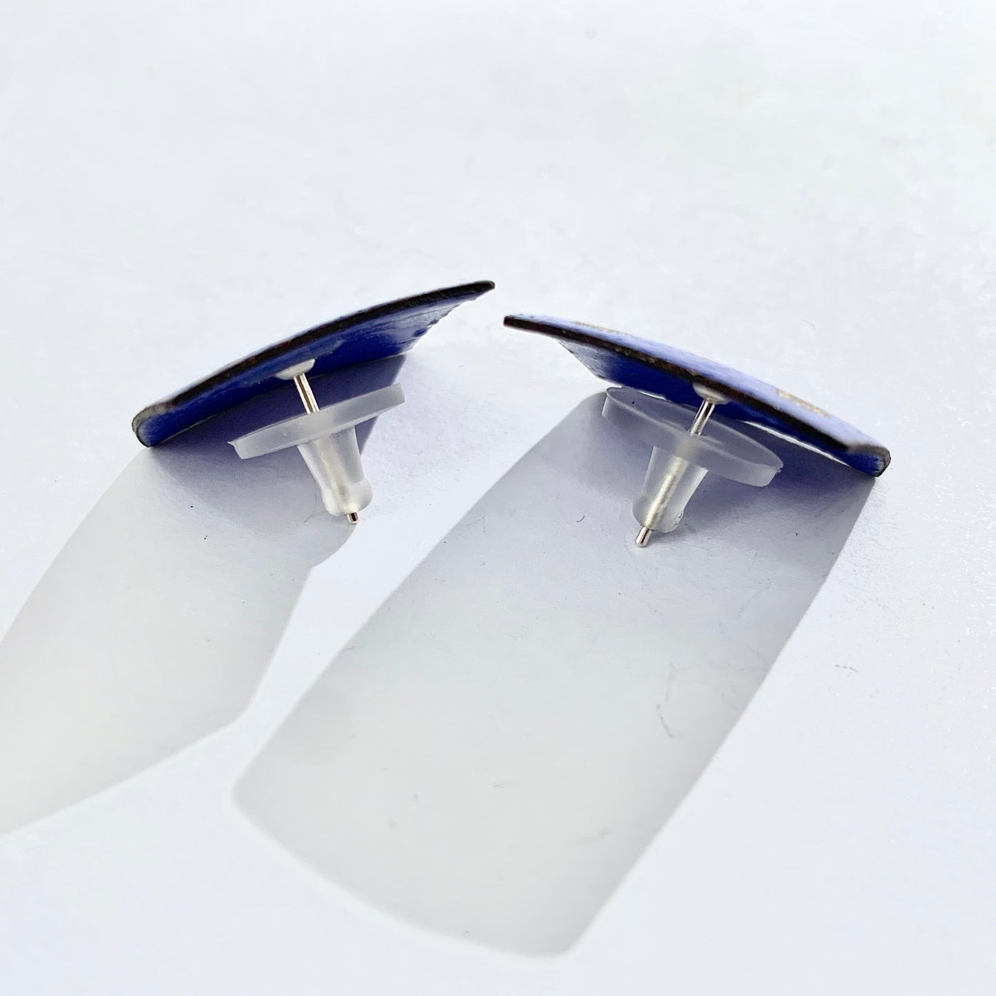 Blue Square Stud Earrings