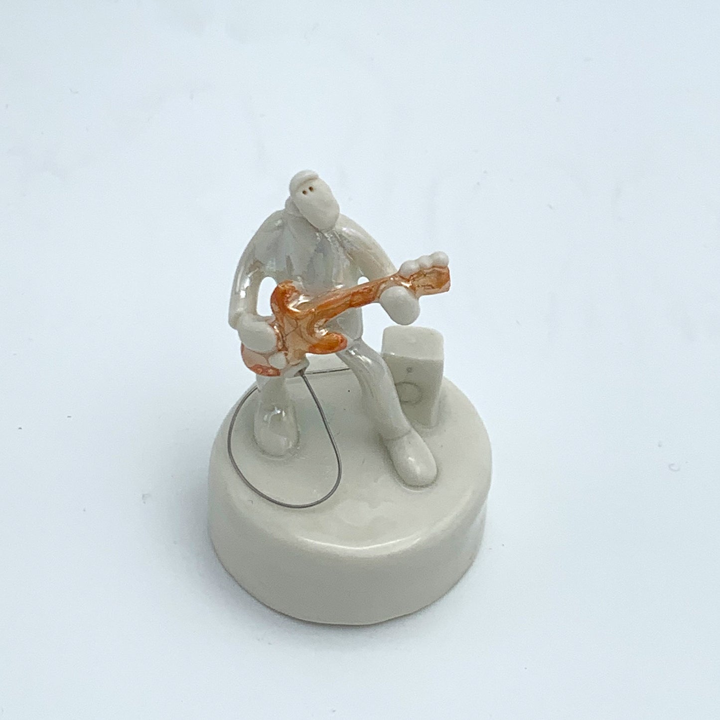 Porcelain Guitar Player Miniature