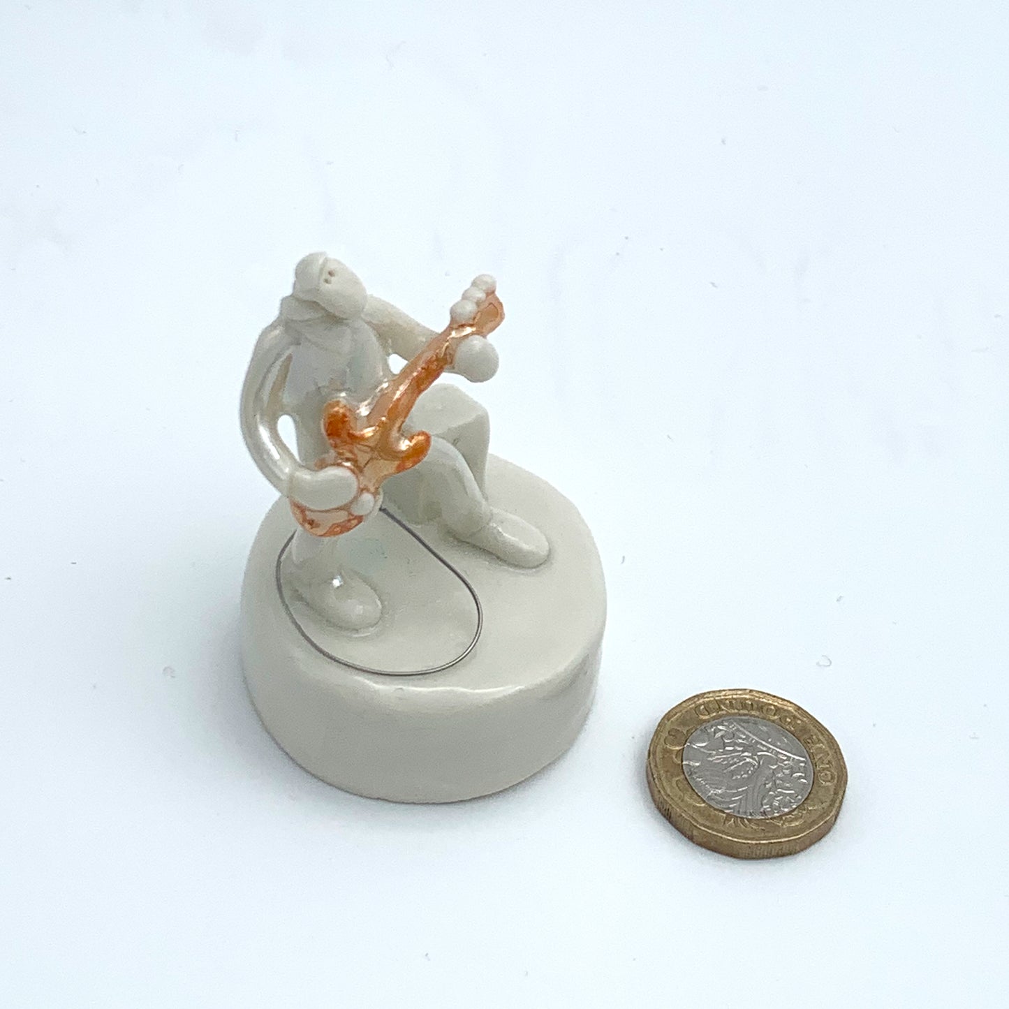 Porcelain Guitar Player Miniature