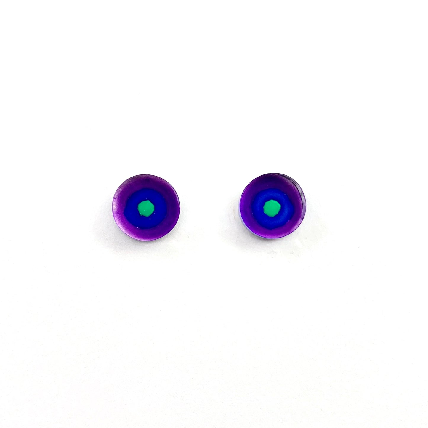 Purple Dizzy Stud Earrings