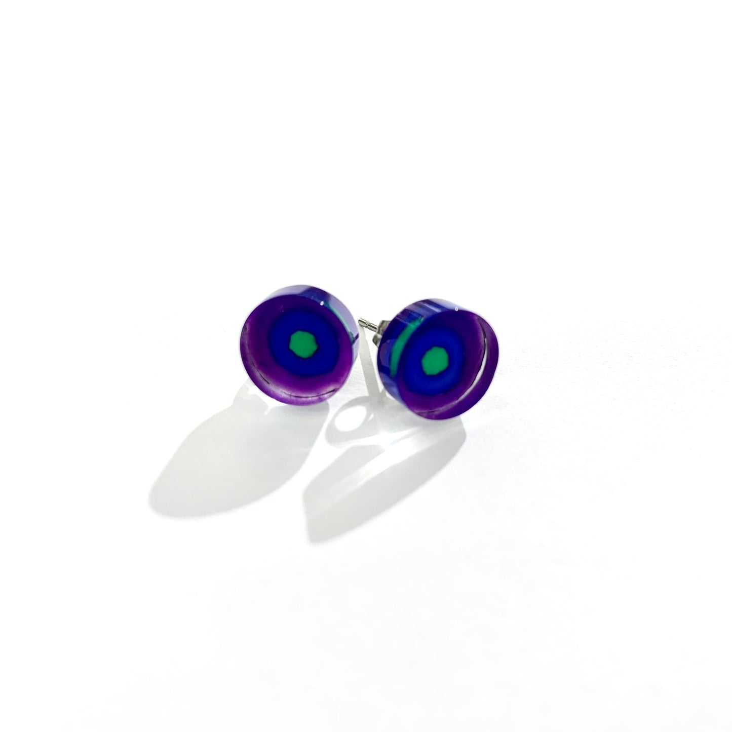 Purple Dizzy Stud Earrings