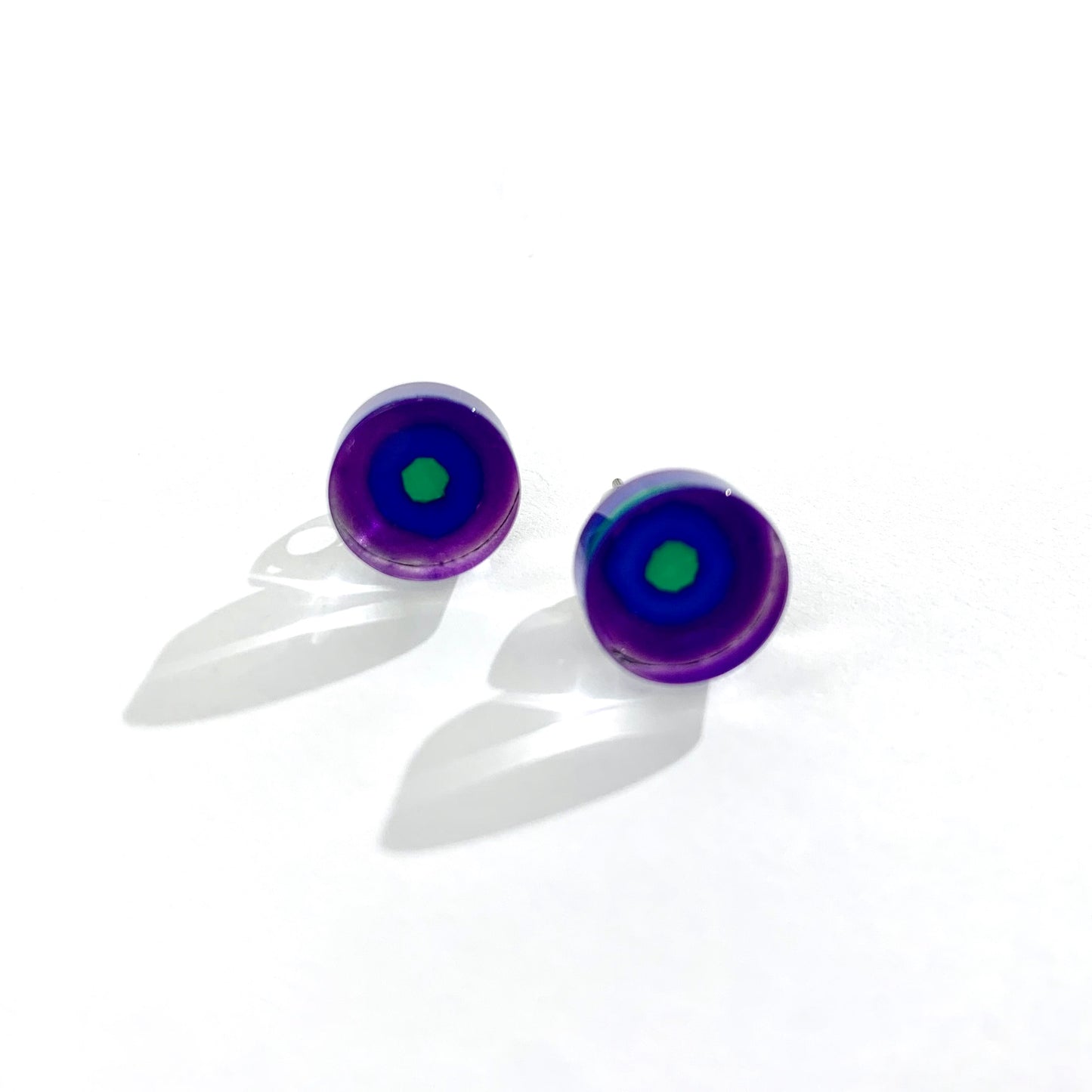 Purple Dizzy Stud Earrings