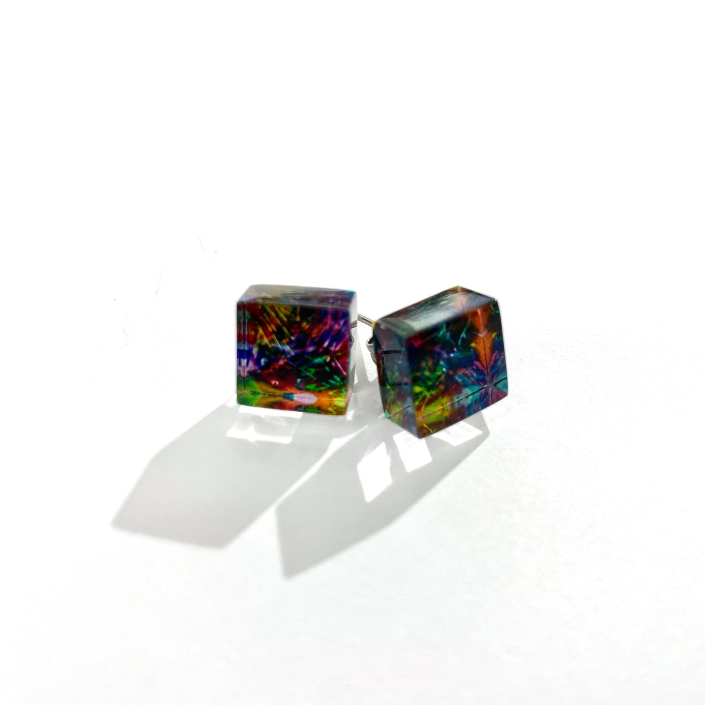 Fiery Opal Stud Earrings