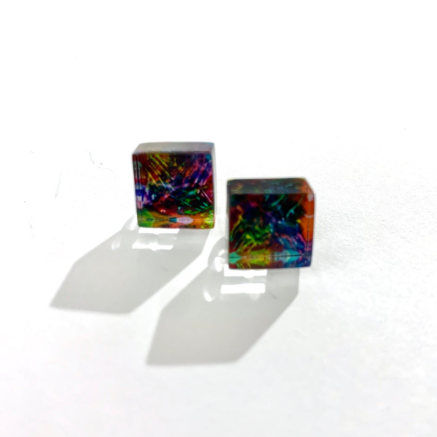 Fiery Opal Stud Earrings
