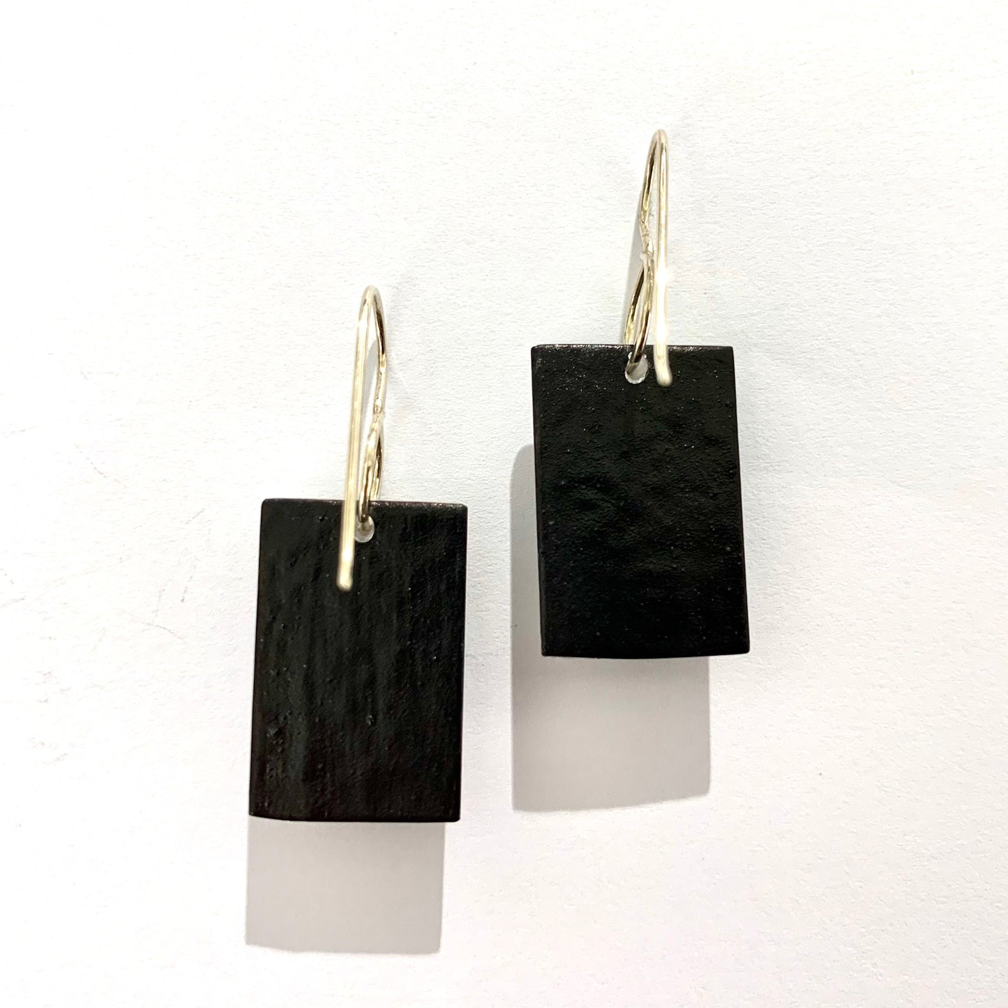 Fiery Opal Rectangle Earrings