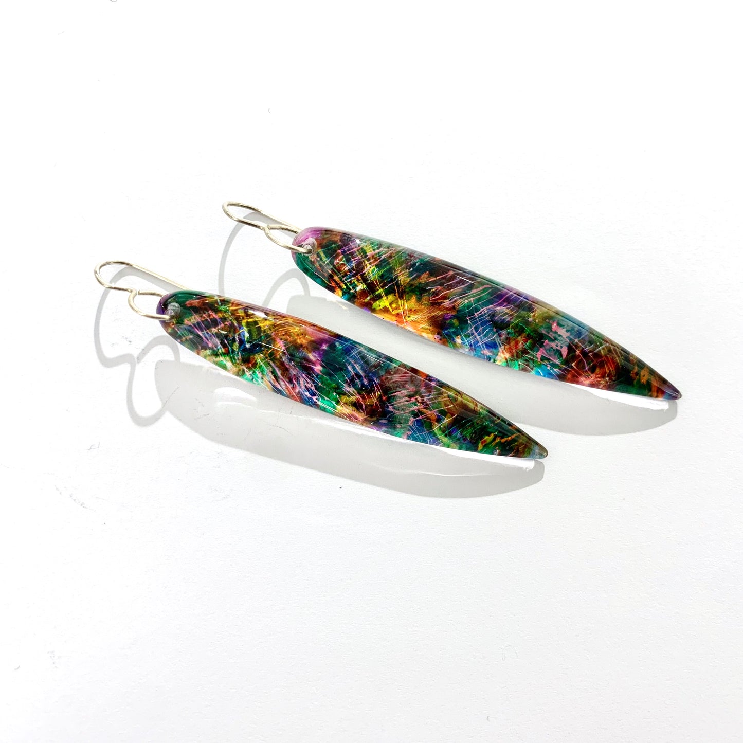 Fiery Opal Drop Earrings