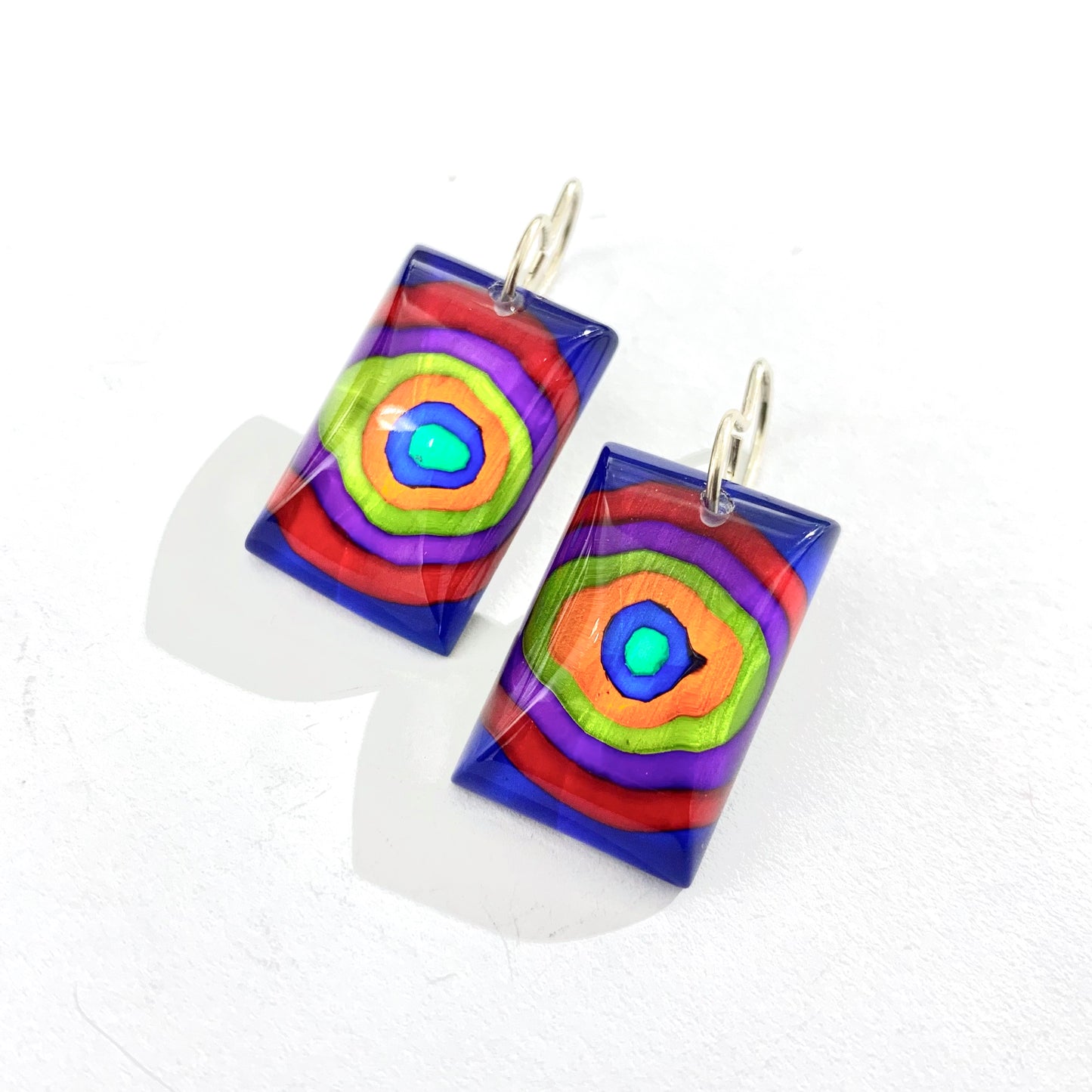 Dizzy Short Rectangle Drop Earrings
