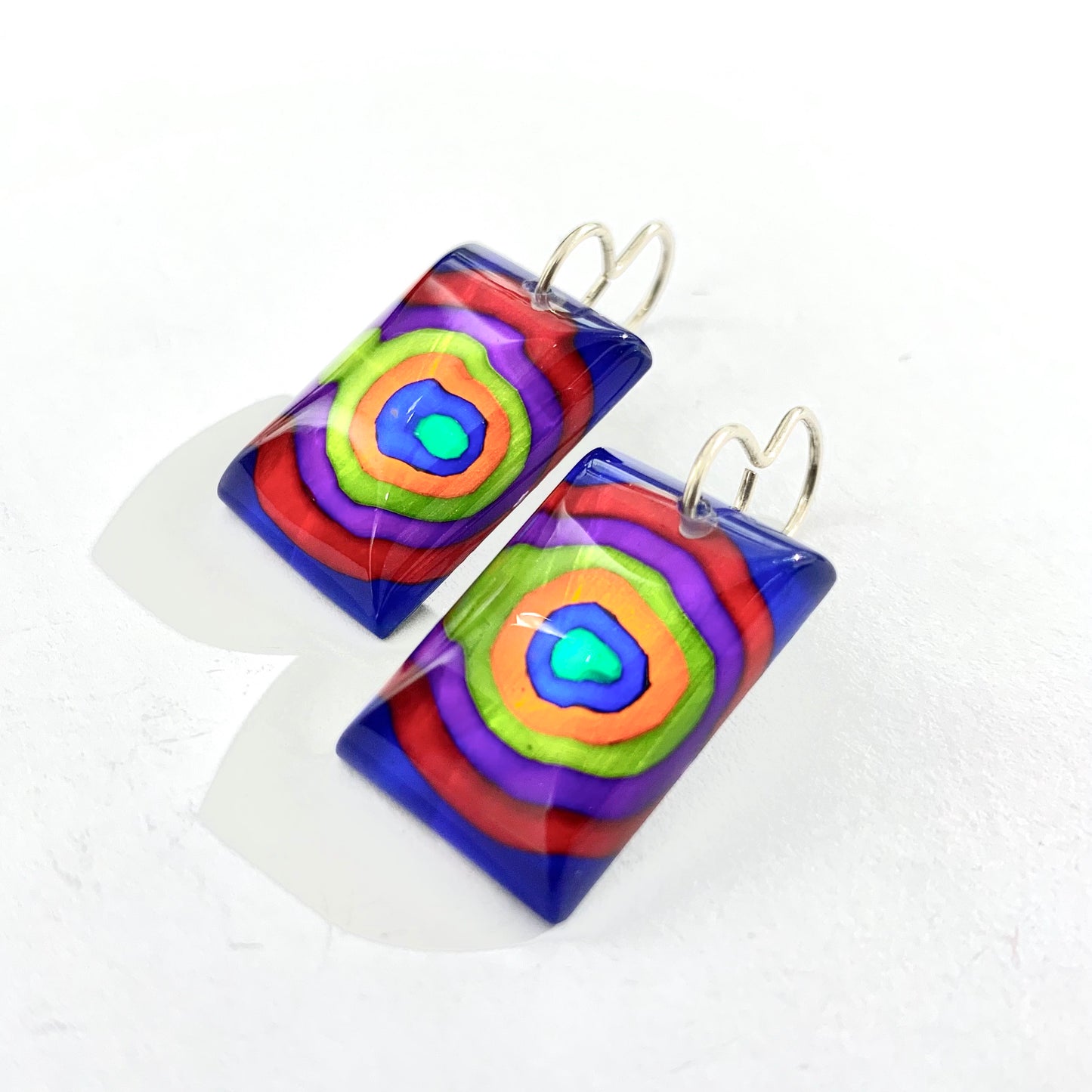 Dizzy Short Rectangle Drop Earrings