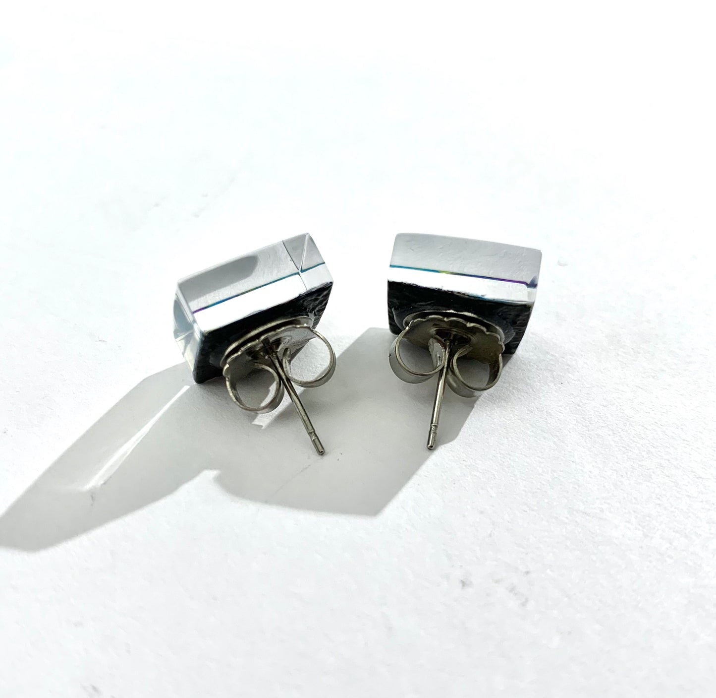 Fern Square Stud Earrings