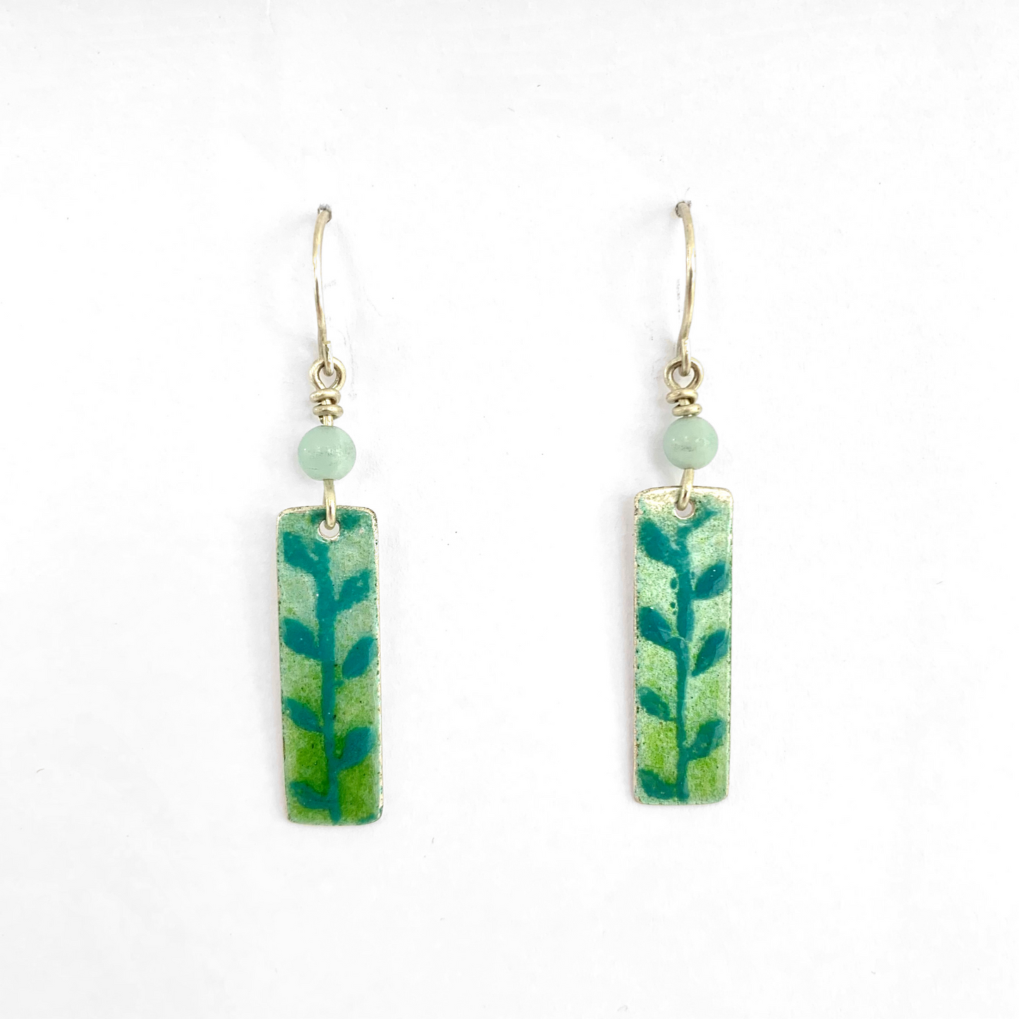 Green Leaf Earrings