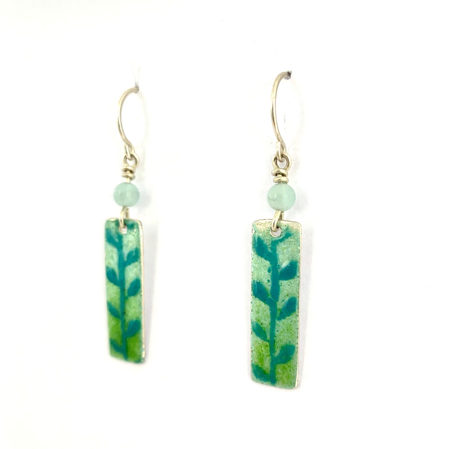 Green Leaf Earrings