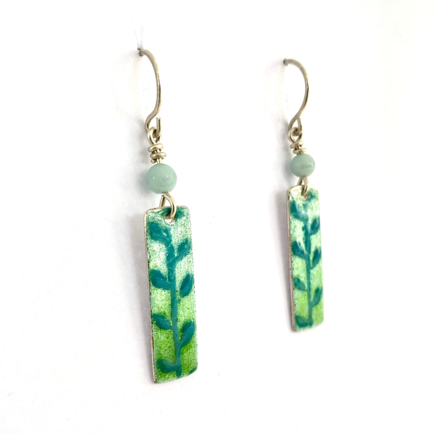Green Leaf Earrings