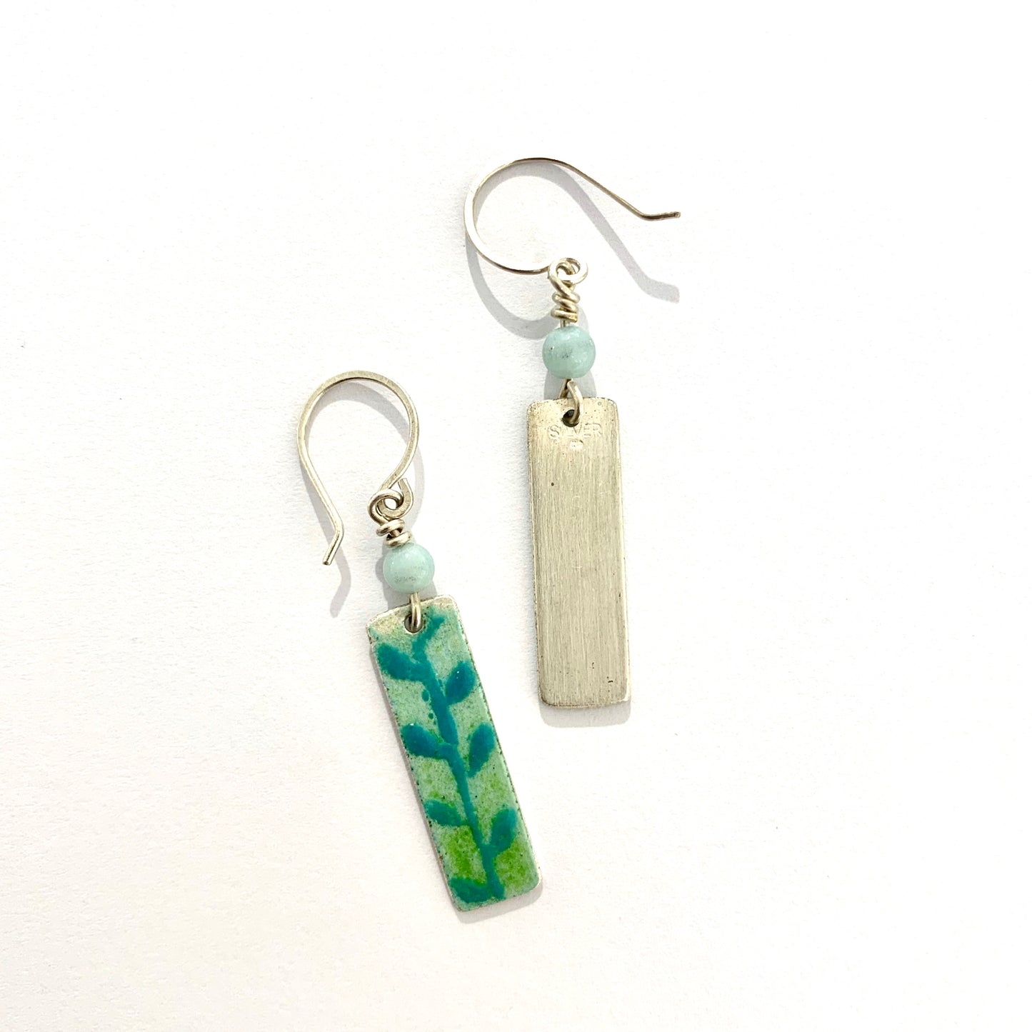 Green Leaf Earrings
