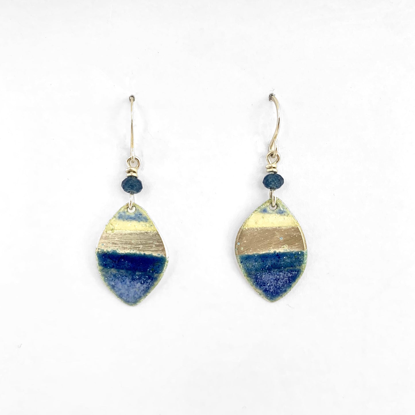 Blue Leaf Earrings