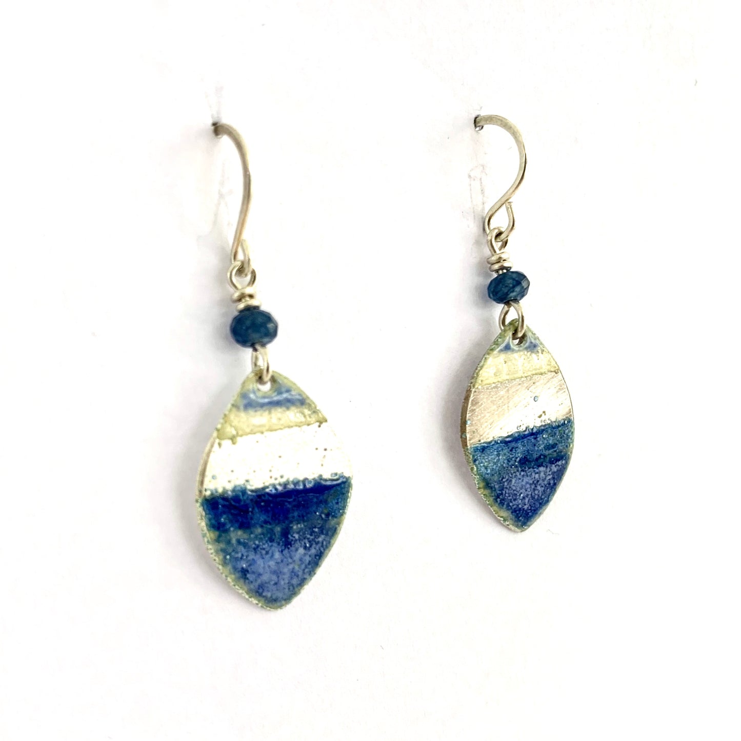Blue Leaf Earrings