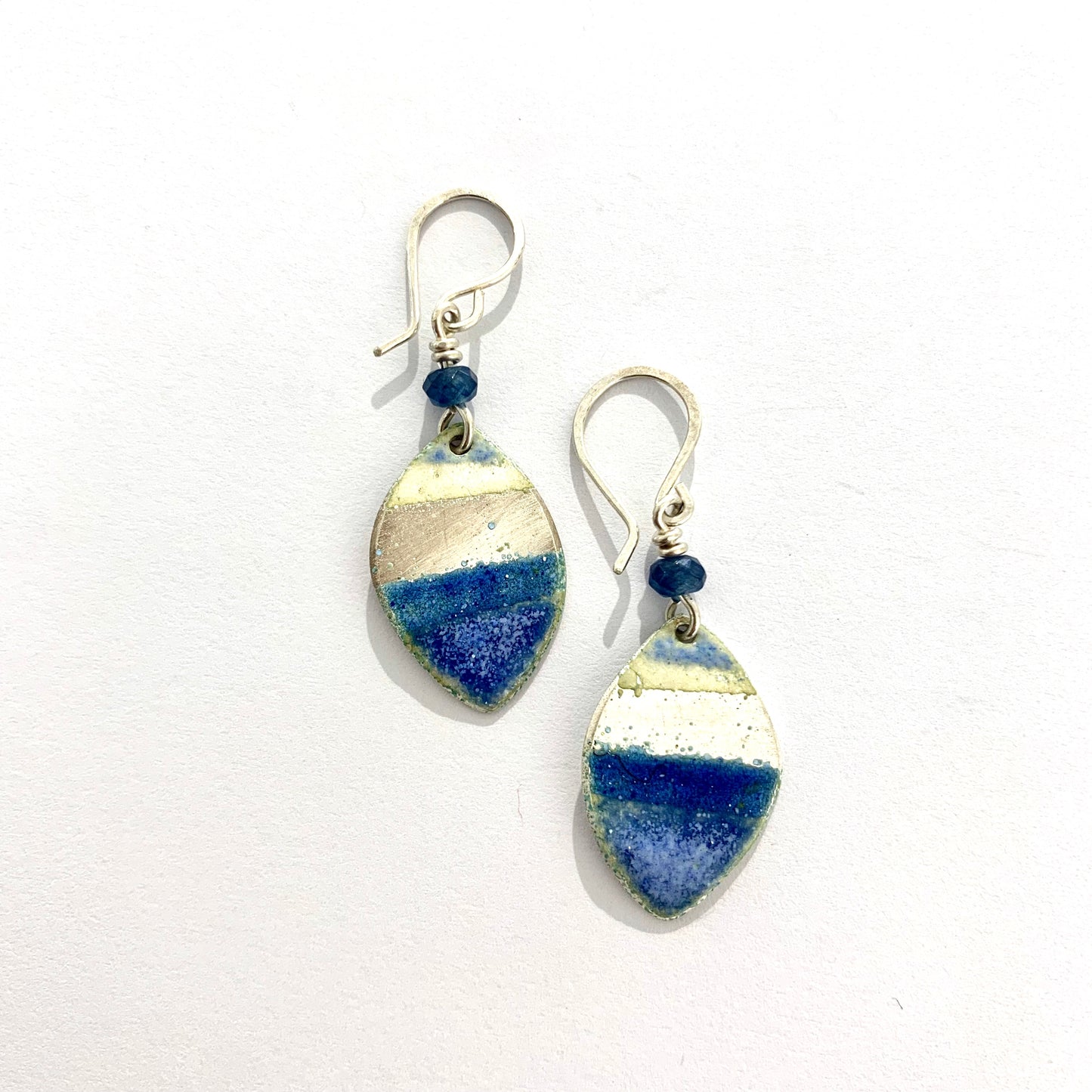 Blue Leaf Earrings