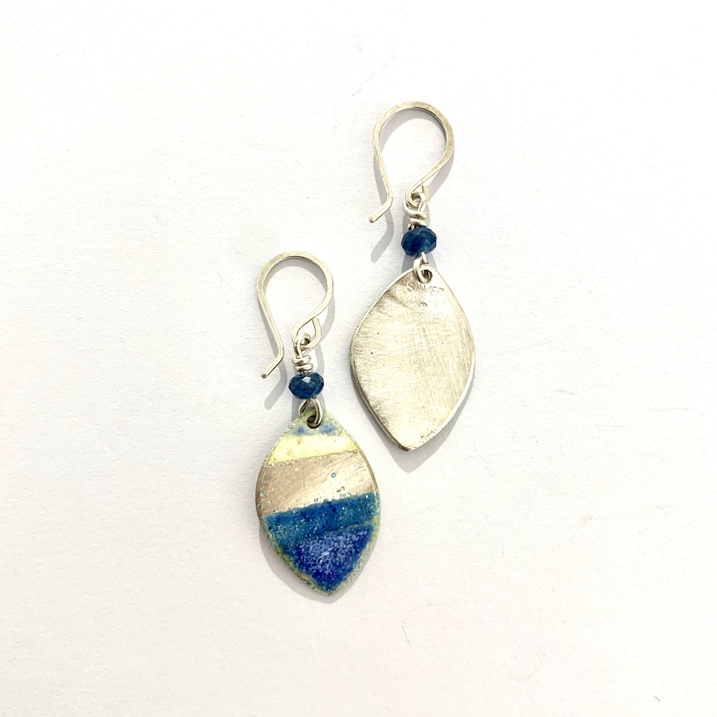 Blue Leaf Earrings