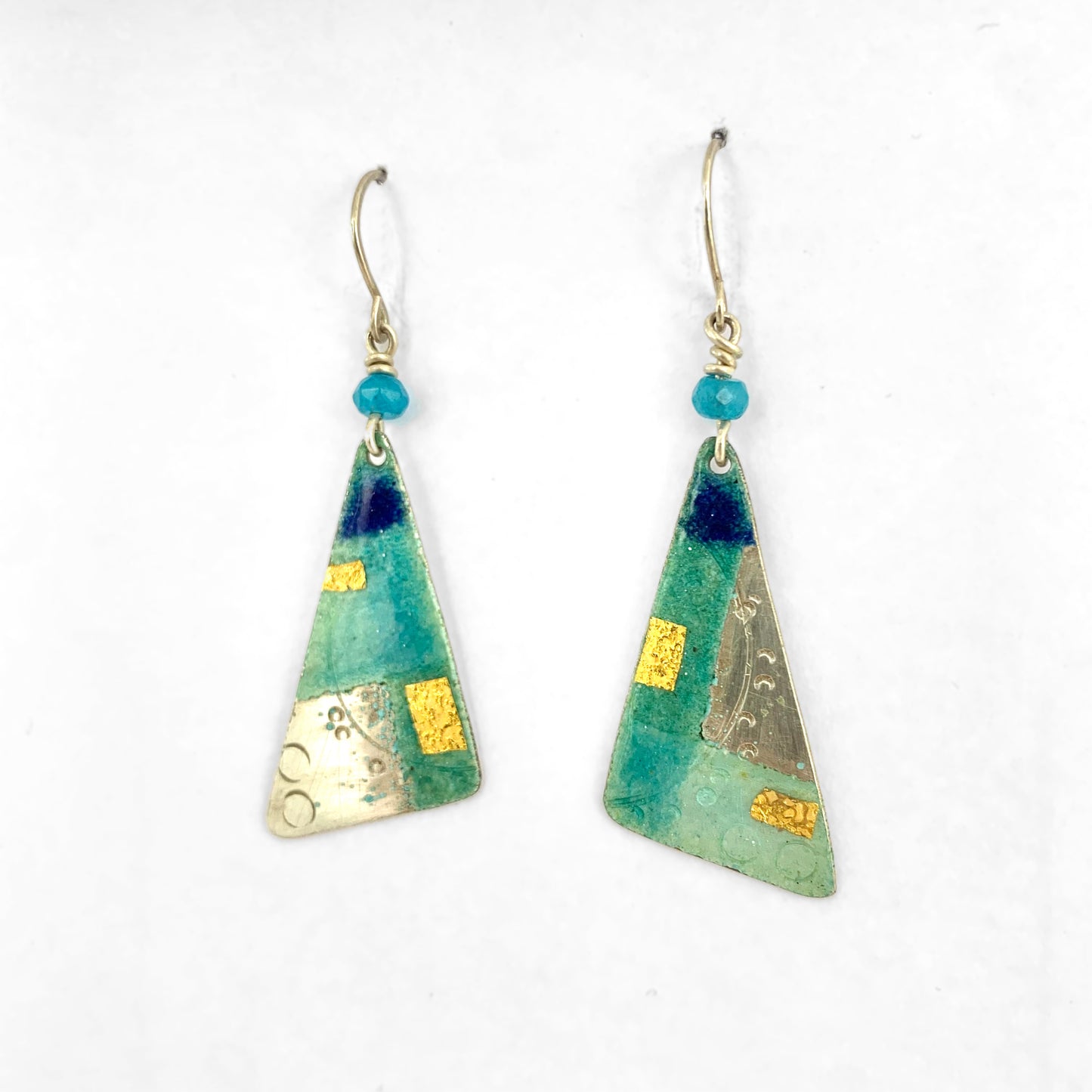 Turquoise Triangle Earrings