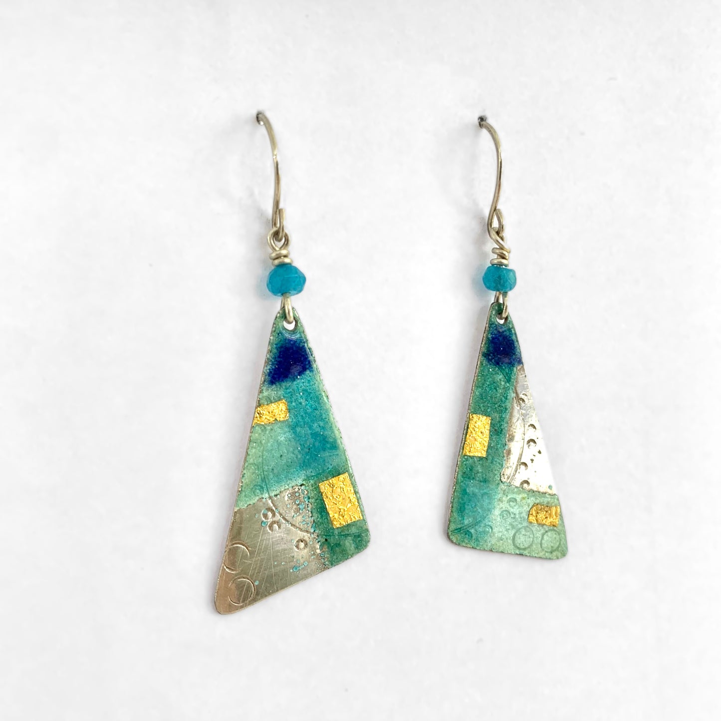 Turquoise Triangle Earrings