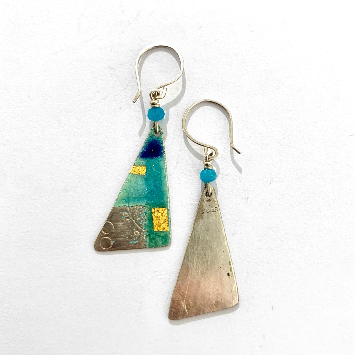 Turquoise Triangle Earrings