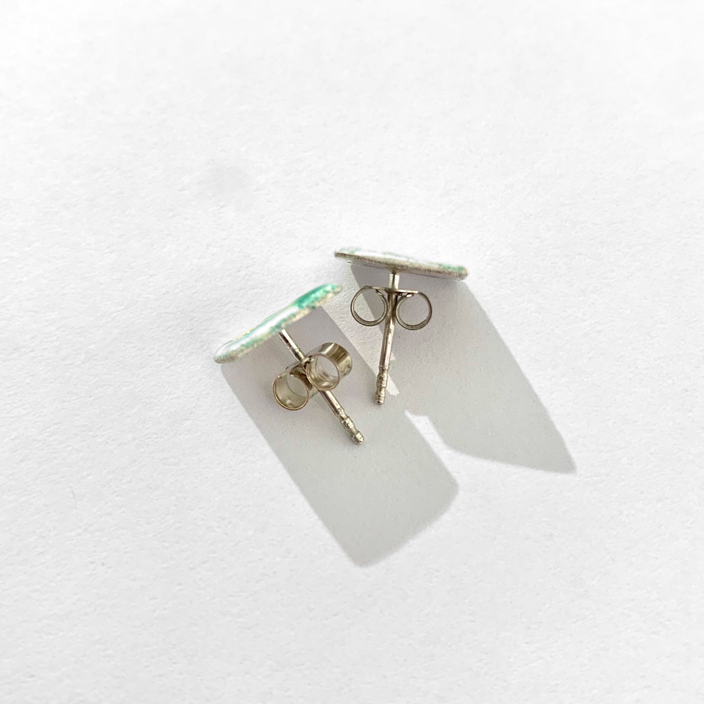 Green and Blue Stud Earrings