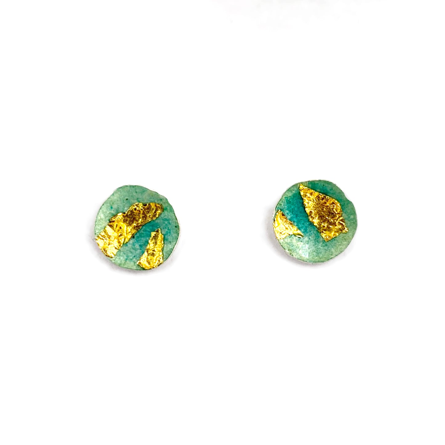 Turquoise Concave Stud Earrings