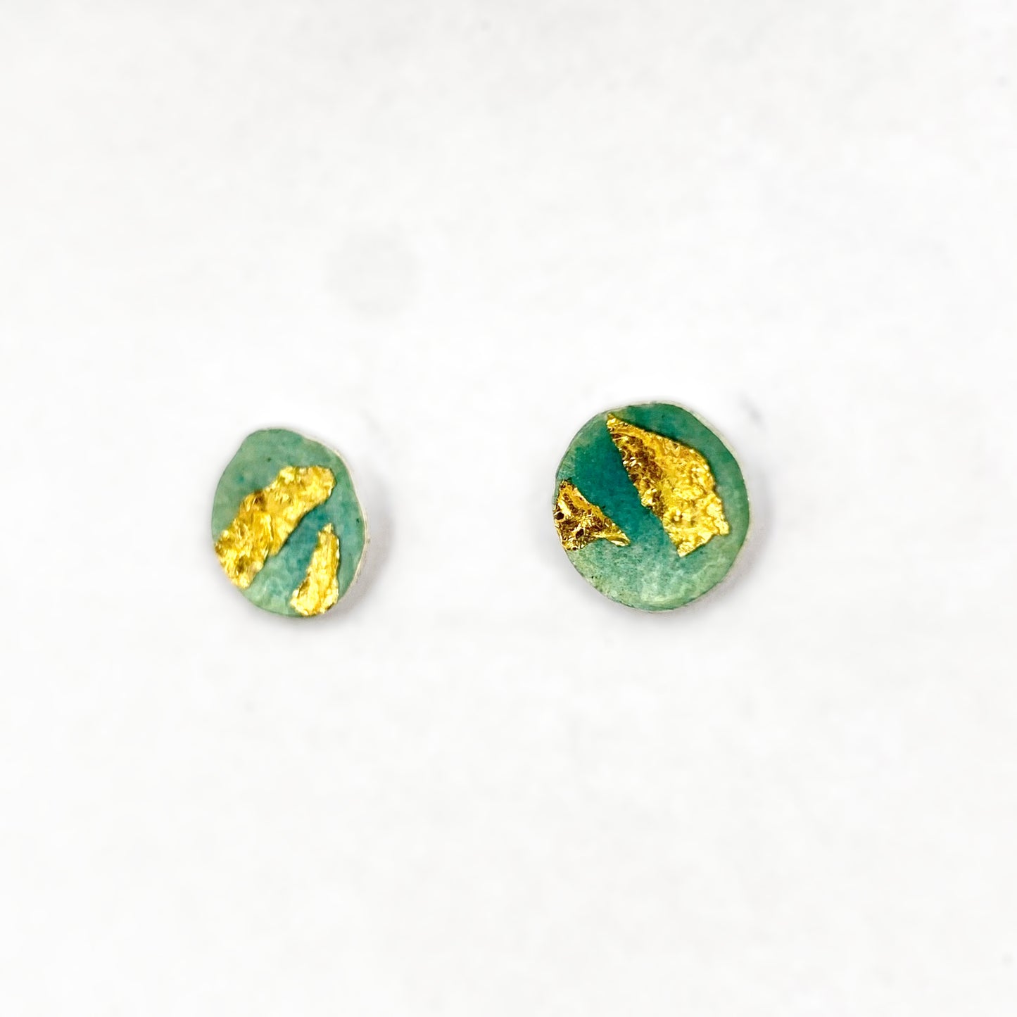 Turquoise Concave Stud Earrings