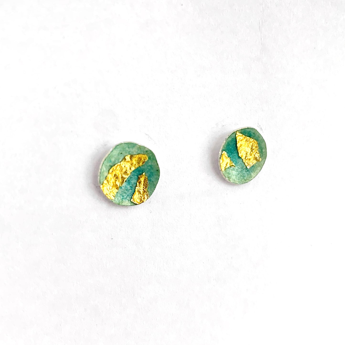 Turquoise Concave Stud Earrings