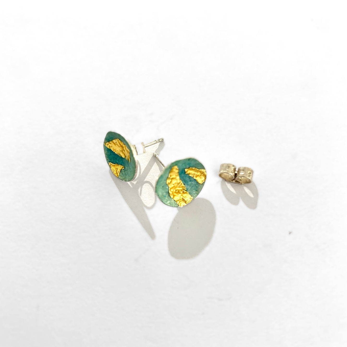 Turquoise Concave Stud Earrings